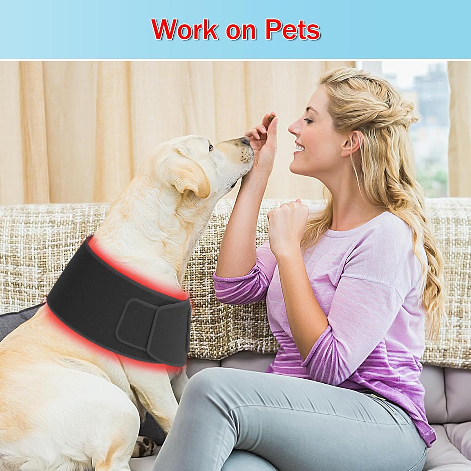 Red Light Therapy Belt Near-Infrared-Light Therapy Wrap for Body Wearable Large Pad for Waist Back Shoulder with Timer Controller - Image 6