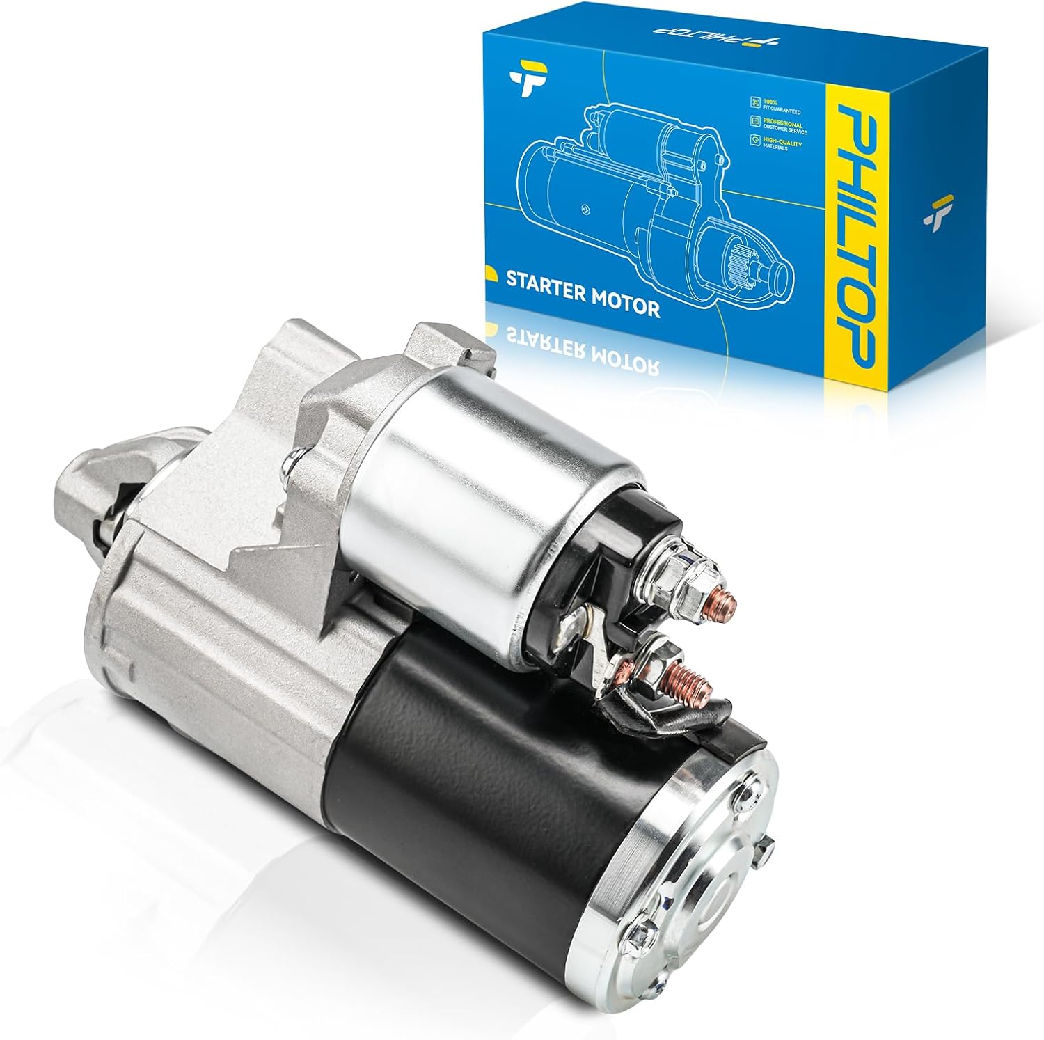 PHILTOP Starter Compatible with for Ram;,2011-2021 1500 5.7L Exc. Start/Stop Feature,2019-2024 1500 Classic 5.7L,2011-2018 2500/3500 5.7L,for Dodge; 12V1.4KW CWPMGR10 Tooth Pinion/Teeth