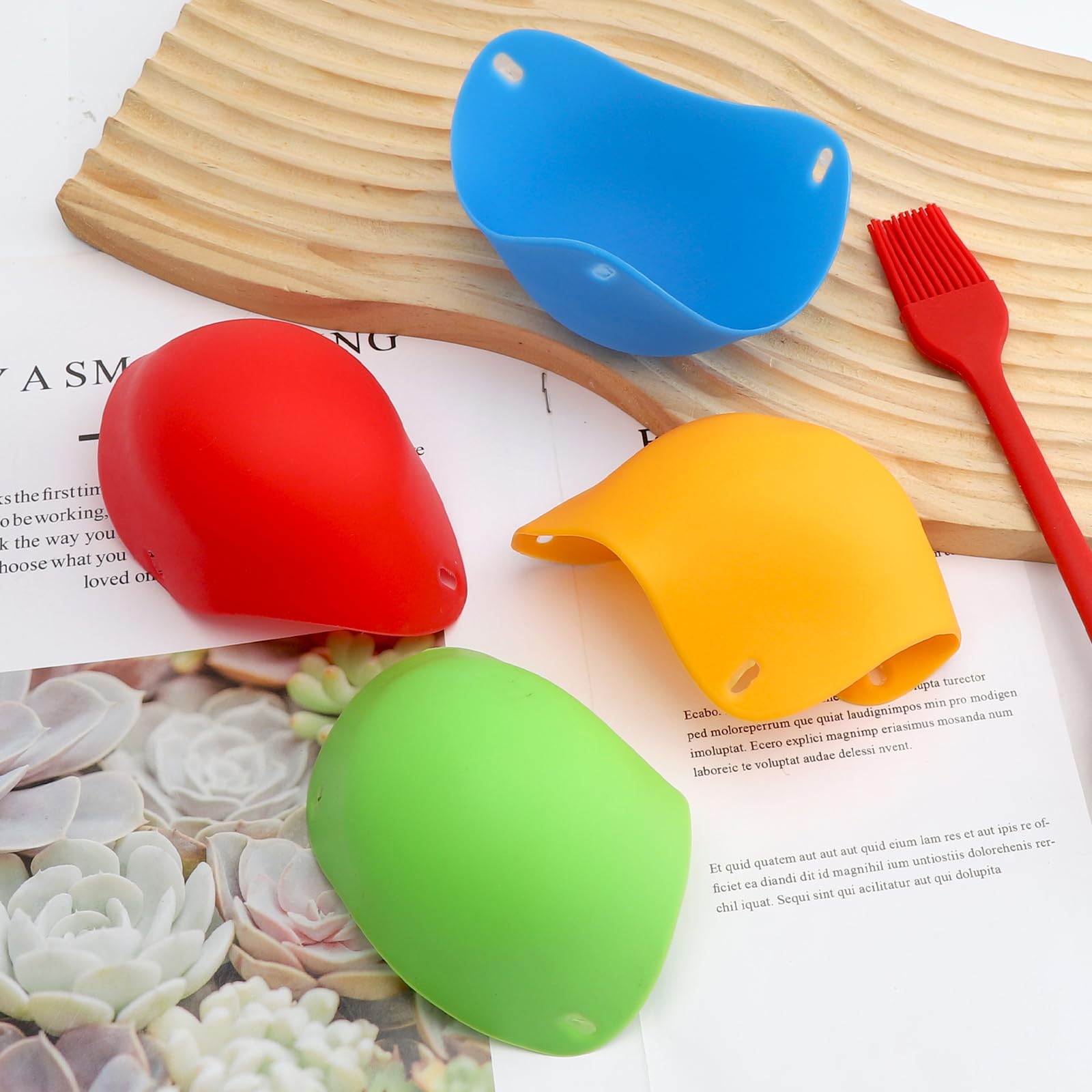 Silikon Eier-Pochierer Set (4 Stück) – Antihaft, Spülmaschinenfest, Für Mikrowelle & Herd