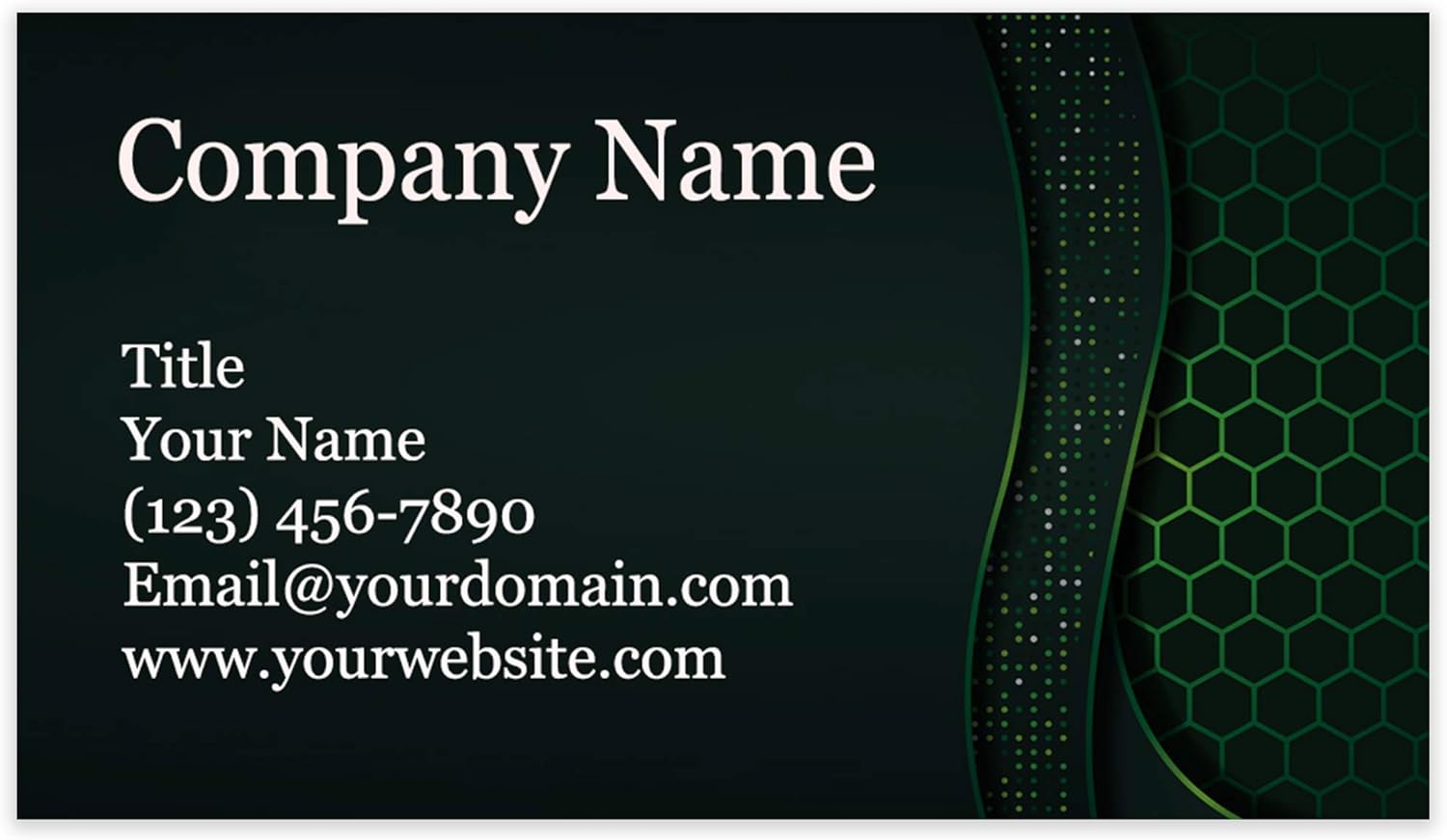 Premium Personalized Business Cards 3.5" x 2" - 100 Cards - 14Pt, Recycled, 28PT Business Cards - All Business Designs - 40+ Designs - 100% Made in the U.S.A. - Same Day Shipping (Green Fern) : Office Products