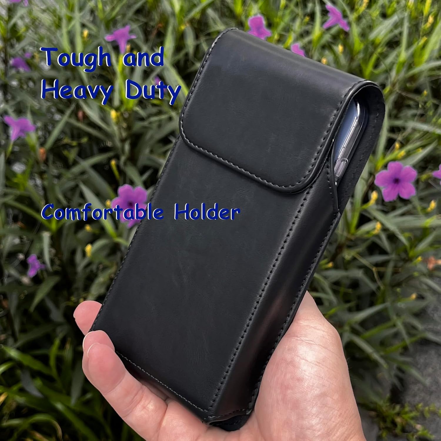 Phone Holster for iPhone 16 Pro Max, 16 Plus,15 Pro Max, 15 Plus, 14 Pro Max, 14 Plus, 13 Pro Max, 12 Pro Max, 11 Pro Max, Leather Phone Holster with Belt Clip, Pouch Case for Men Belt
