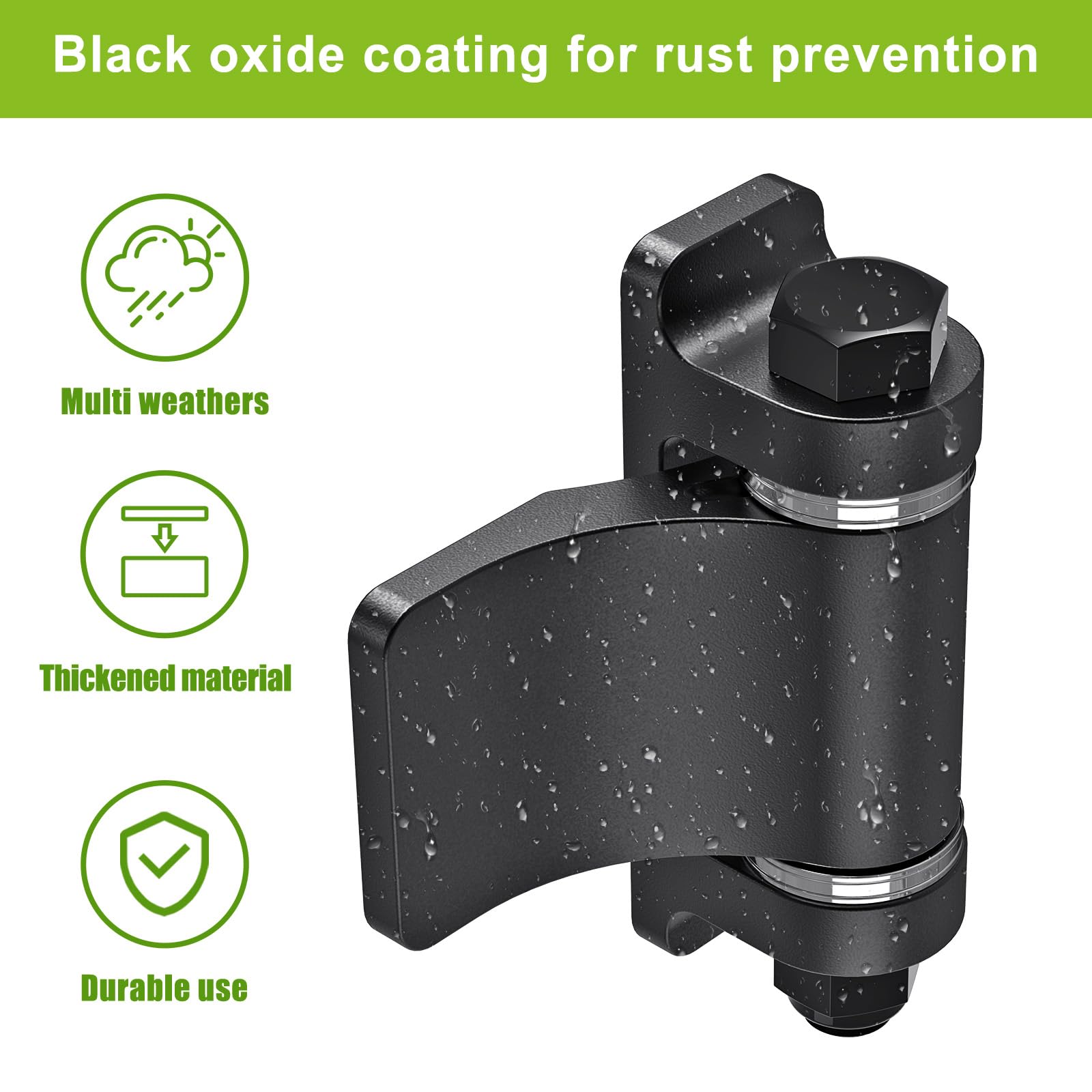 Heavy Duty Weld On Gate Hinges, Steel Hinges with Spacer Bearing & Oxide Coated - Image 4