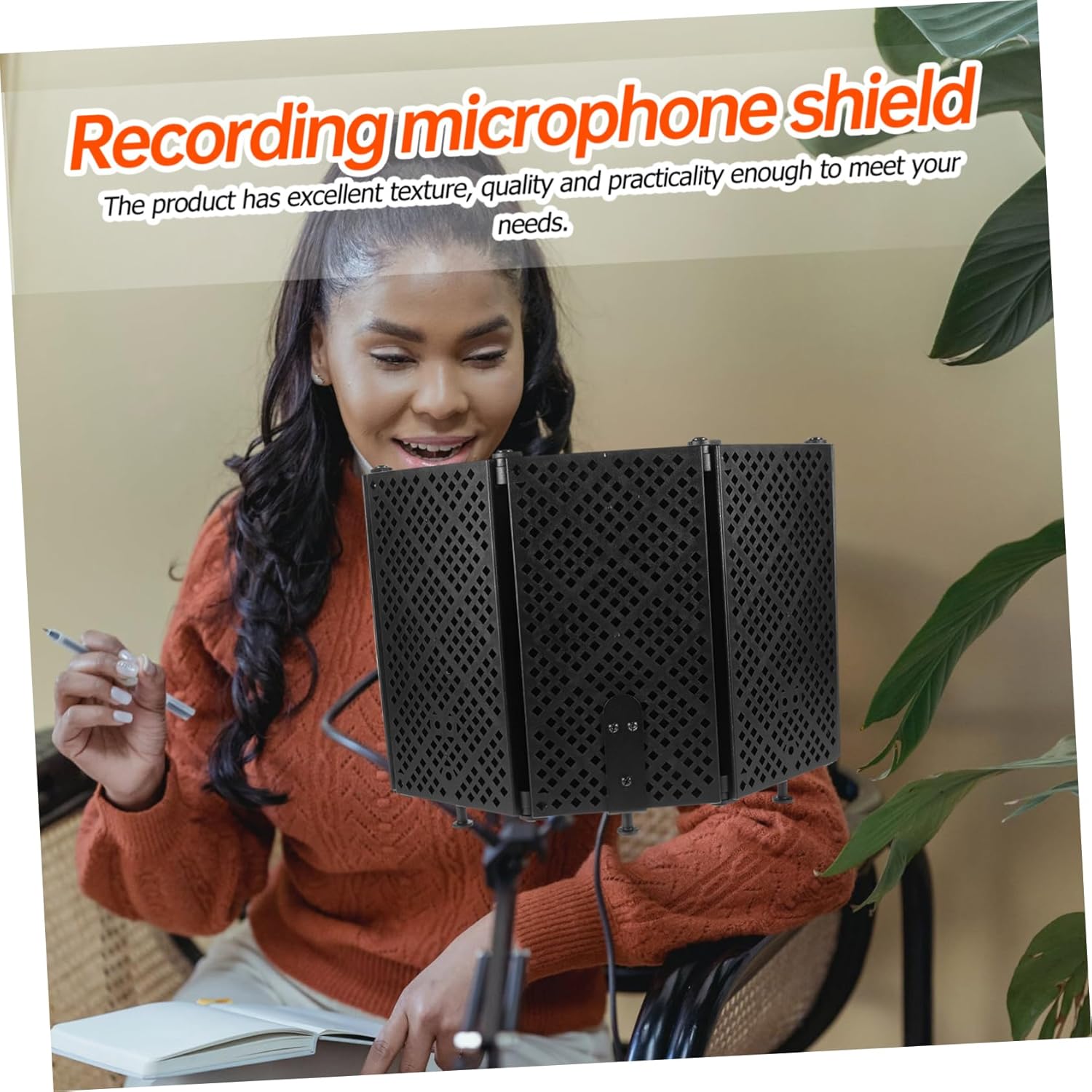 Mic Soundproofing Pad Five-door Enclosure Abs/eva Noise Dampening Cover