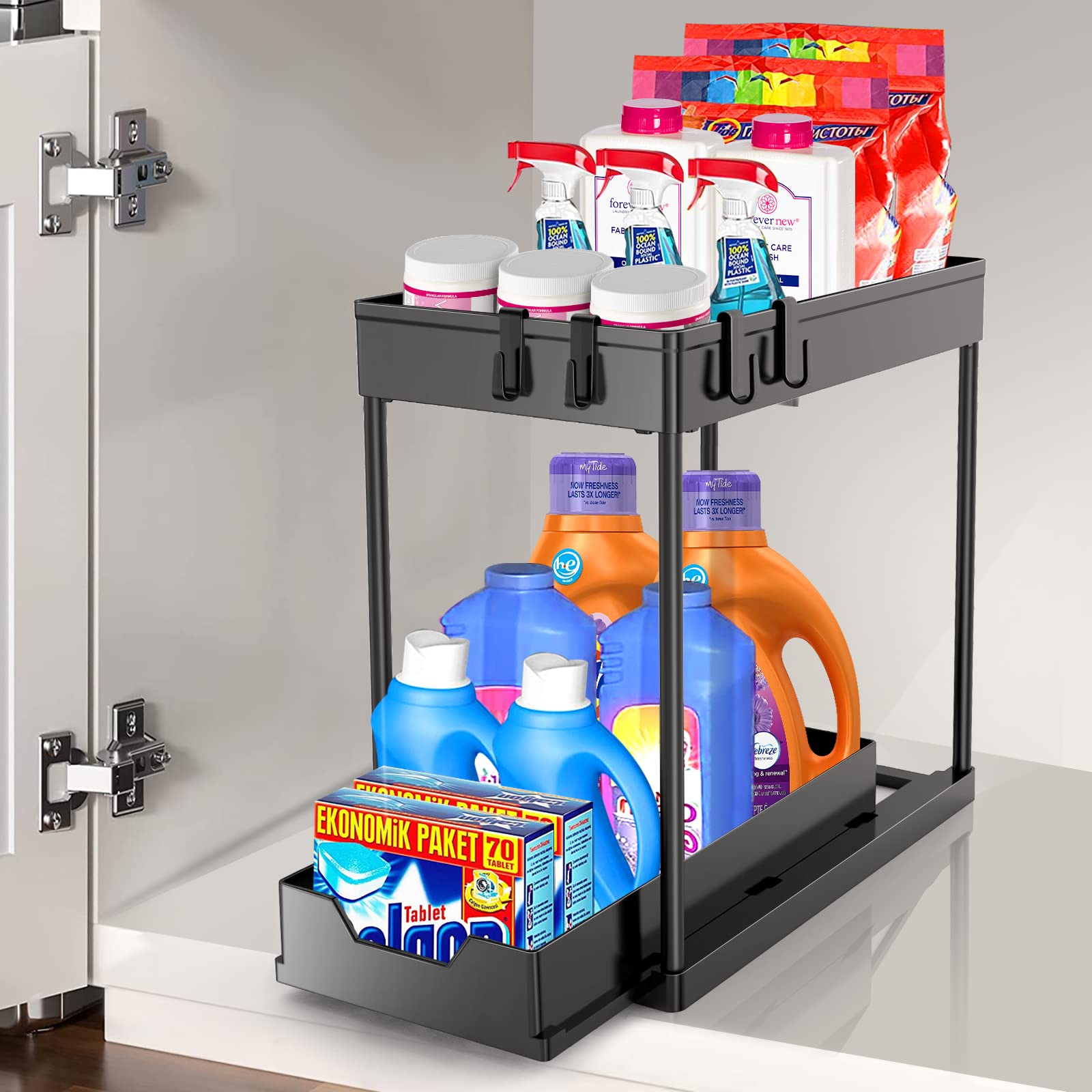 FGSAEOR Under Sink Organizers and Storage, Kitchen Bathroom Sink