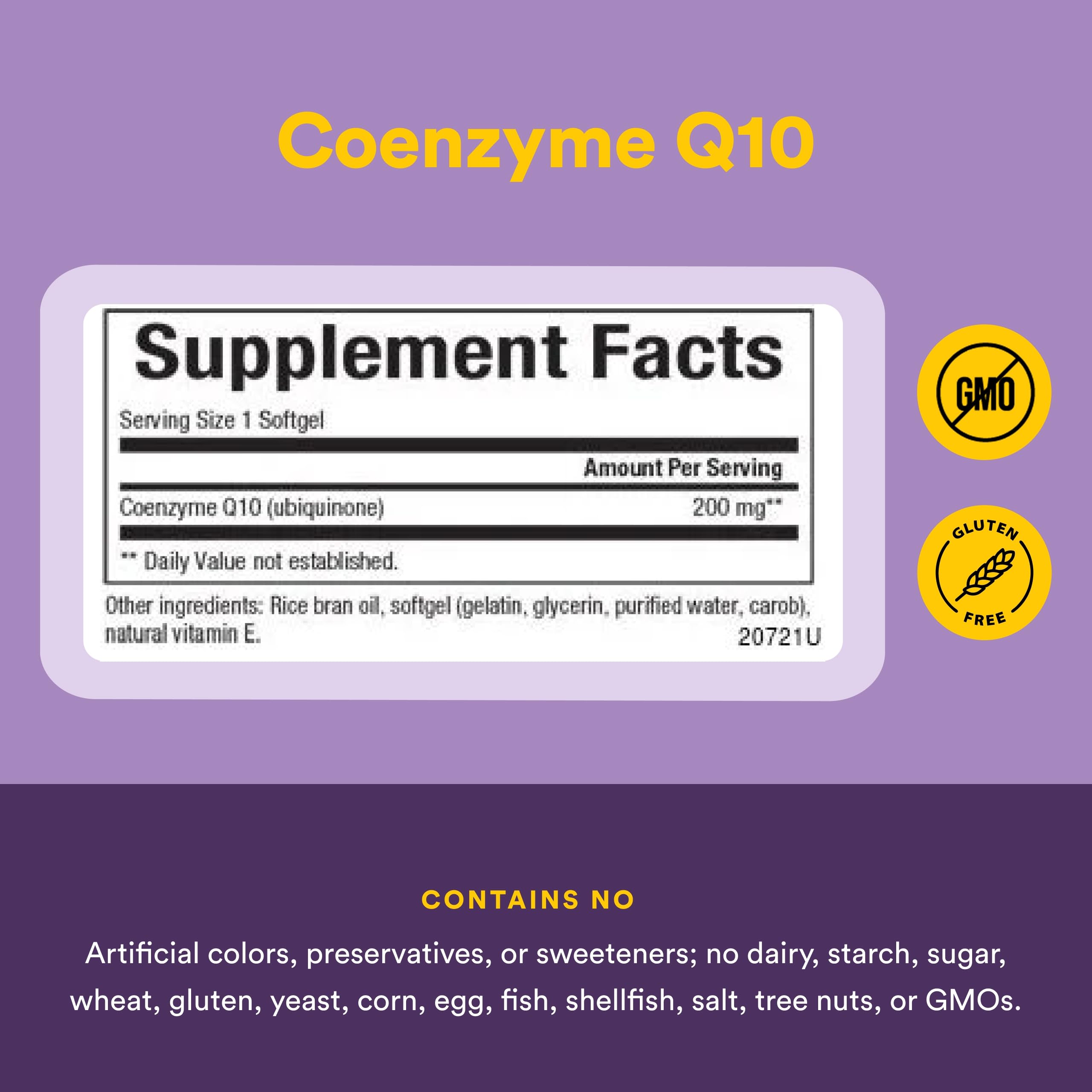 Natural Factors Coenzyme Q10 - Antioxidant Support Supplement Supports Cellular Energy Production - Better Absorption Aids Healthy Heart Function - 200 mg, 60 Softgels (60 Servings) — Amazon image 4