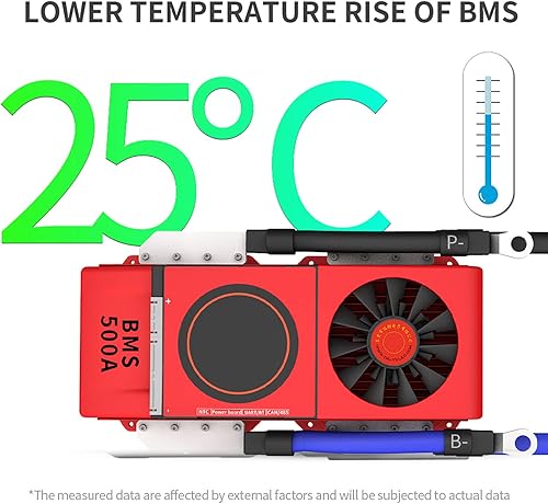 Miniatura 3 de KuRkur Smart Lifepo4 3S-24S BMS 24V 36V 72V 300A Li Ion con BT CAN grande A corriente con ventilador para Bateria 18650 RS485, Li ion 14S 48V 300A BT