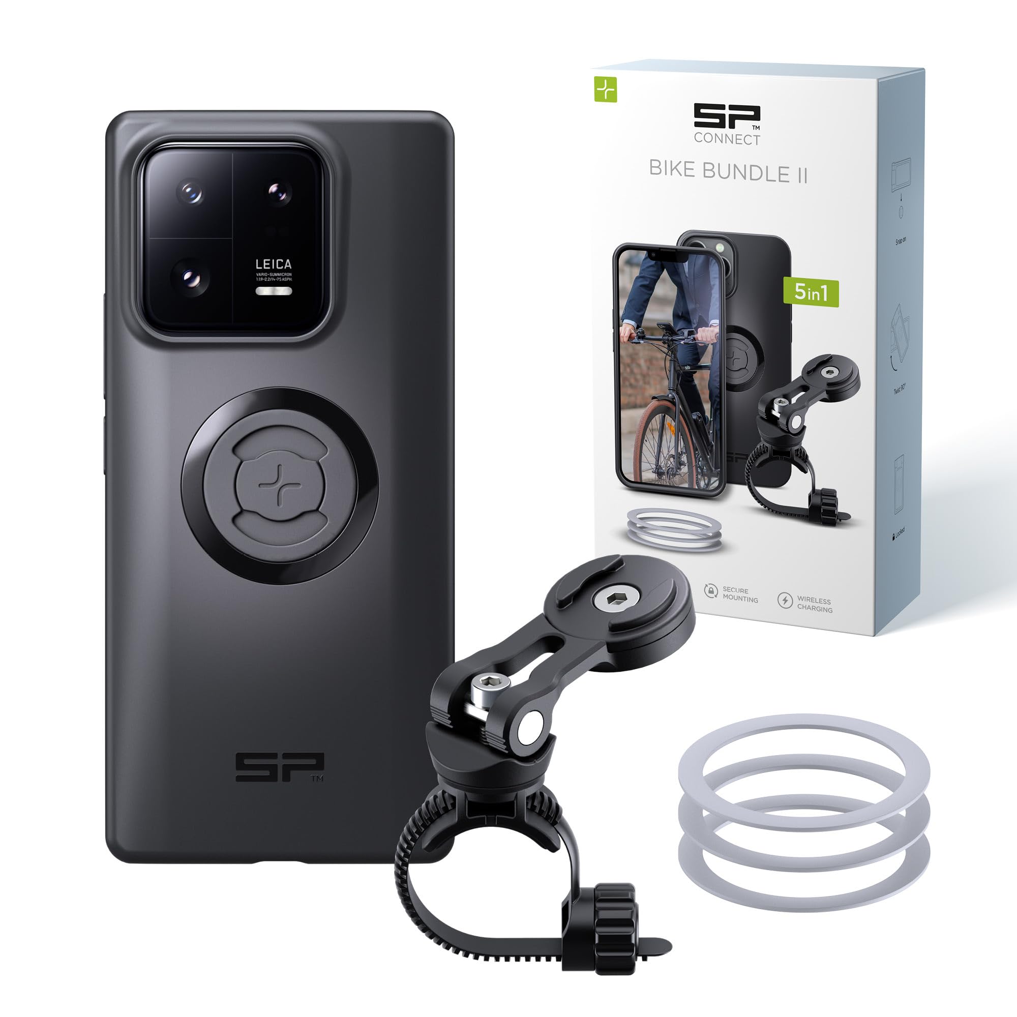 SP CONNECT Support Bike Bundle II | SPC+ | pour Xiaomi 13 Pro | Système de Montage, VTT et VTC - Protection Twist Lock, pour Les Guidons de 22-42mm - Accessoire Cyclisme