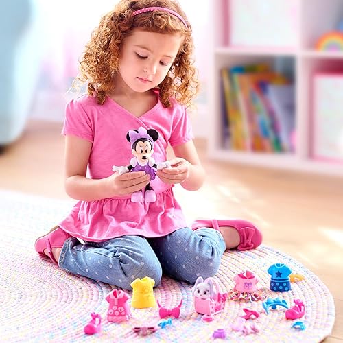 Miniatura 2 de Just Play - Juego de moda para mascotas con purpurina y glamour de Minnie Mouse de Disney, 23 piezas y accesorios, juguetes para niños a partir de 3