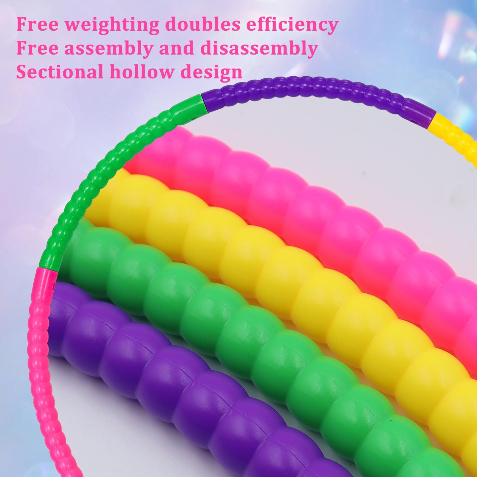 Cerceau Hula Hoop Enfant 8 Sections Amovible - Jouet Fitness Et Danse Coloré Pour Enfants