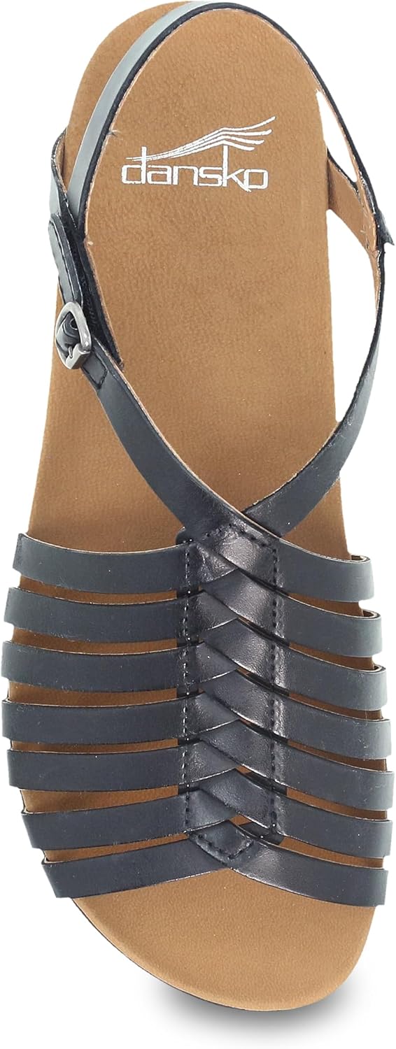 Dansko Jennifer Adjustable Fisherman-Style Sandal for Women - Leather Linings and Uppers for All-Day Comfort - Dual-Density EVA Footbed and Lightweight Rubber Outsole