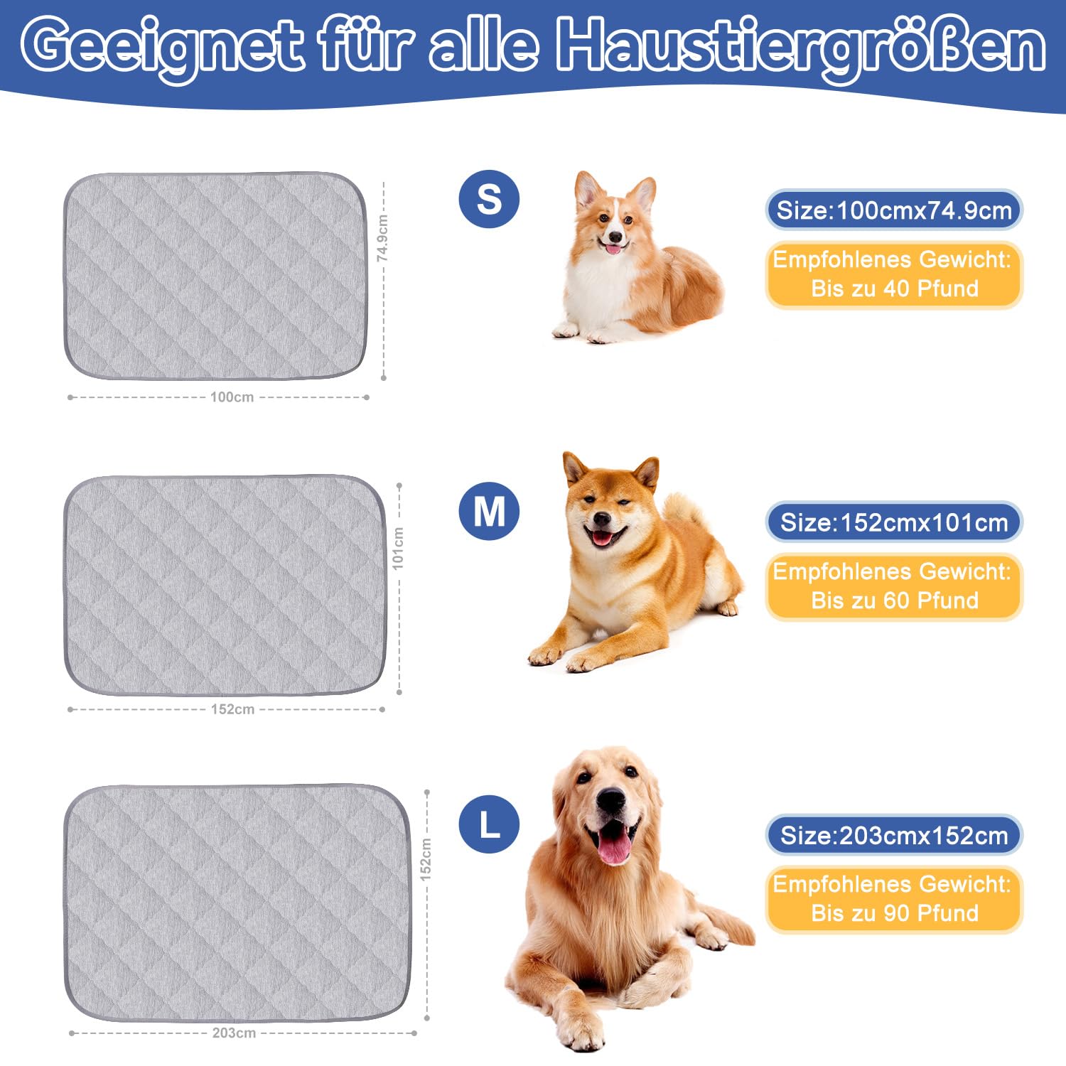MH MYLUNE HOME Premium-Kühlende Hundedecke, ultraweich & leicht, wendbar, waschbar, Q-MAX >0,4 für Sommer, Couchschutz & Bettbezug, wiederverwendbar mit integriertem Gurt, 75x100 cm