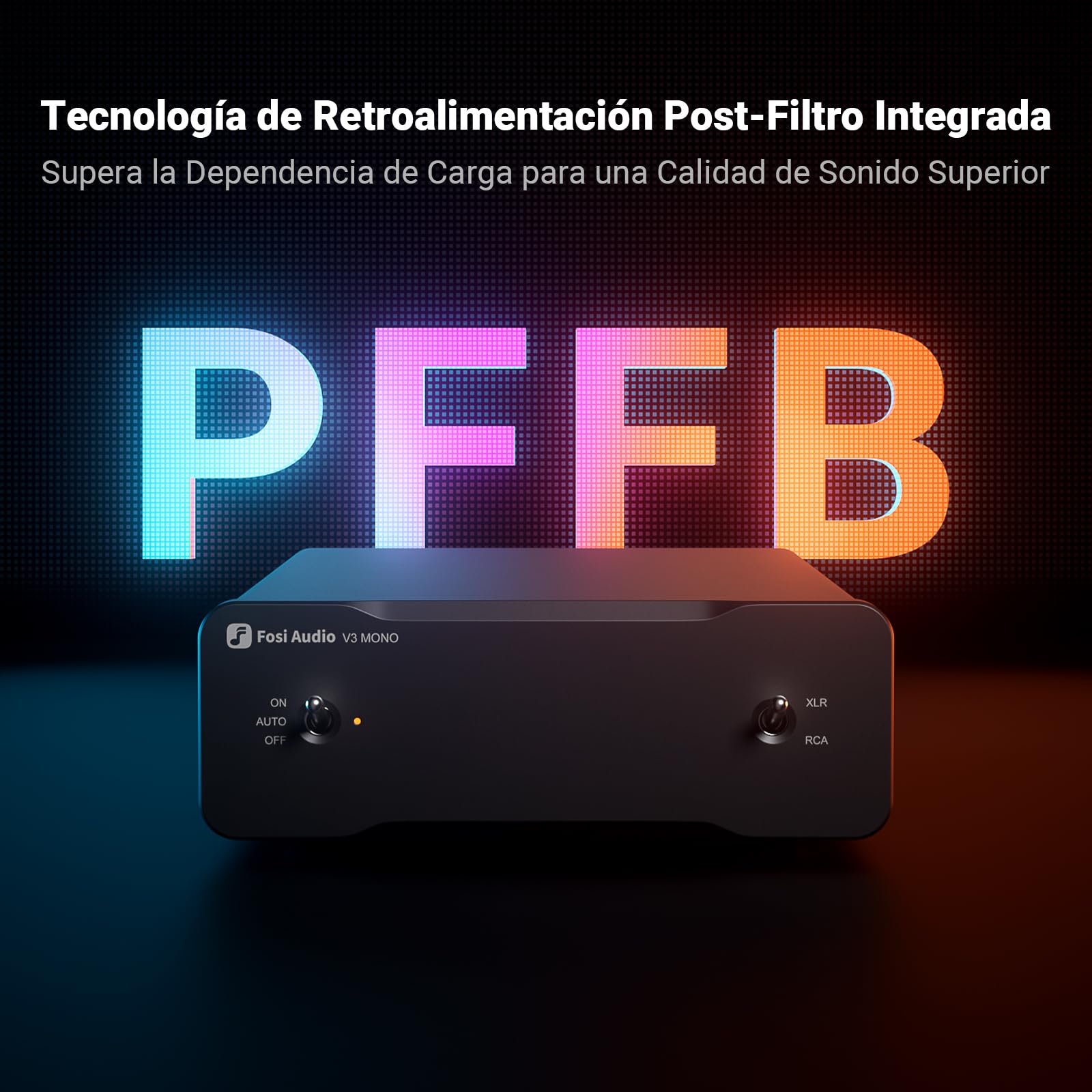 Fosi Audio Due V3 Mono Amplificador de Audio HiFi, Mini Amplificador Monobloque TPA3255 Clase D de 240W para Receptor de Componentes AVR de Cine en Casa, Entradas RCA/XLR Balanceadas 48V/10A