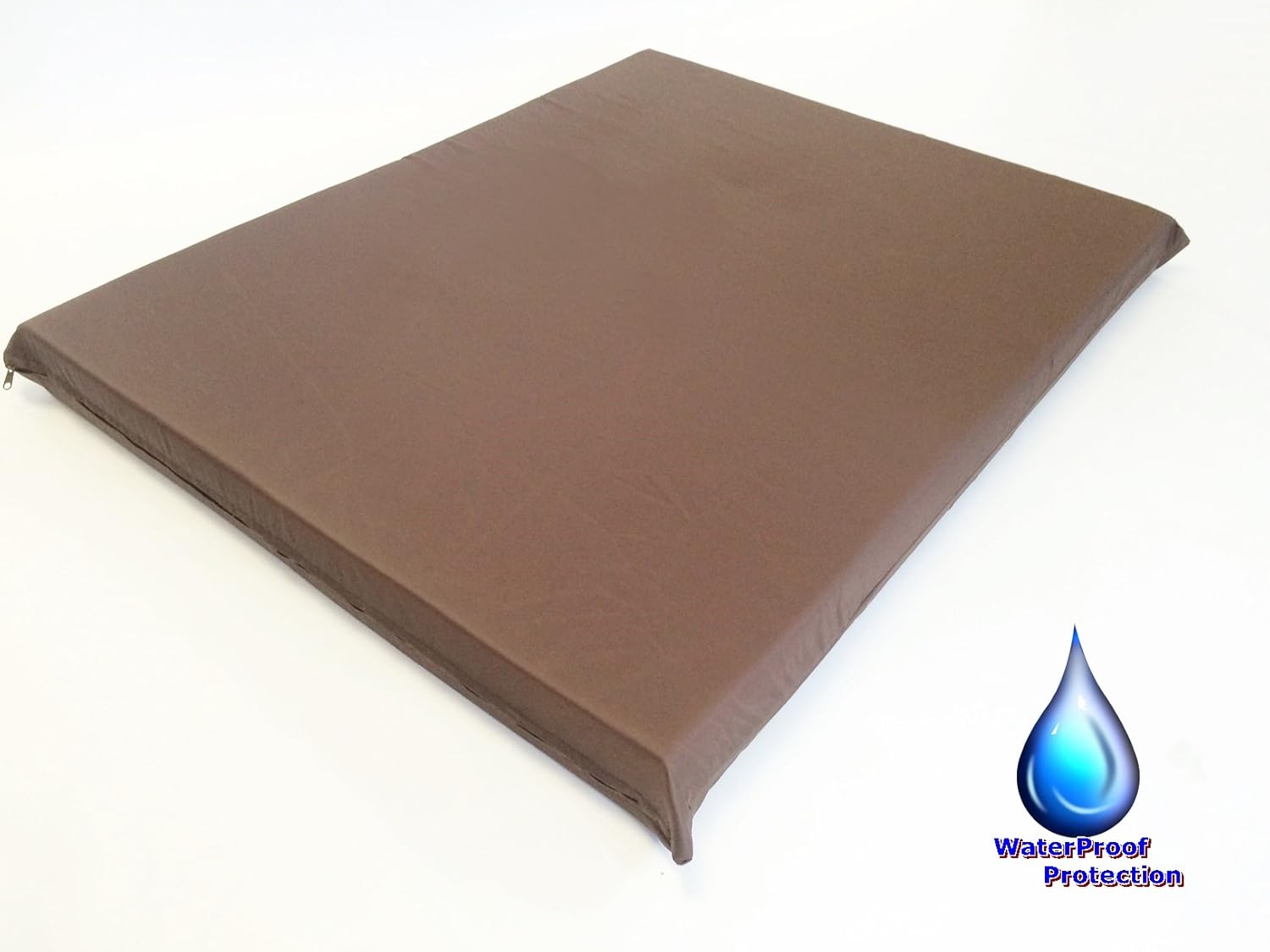 2X Pack Deluxe Brown Taffeta Fabric 100% Washable Waterproof Resistant Replacement Dog Bed Zippered Duvet Case - Covers ONLY (47x29x4 (51x33) Inches)