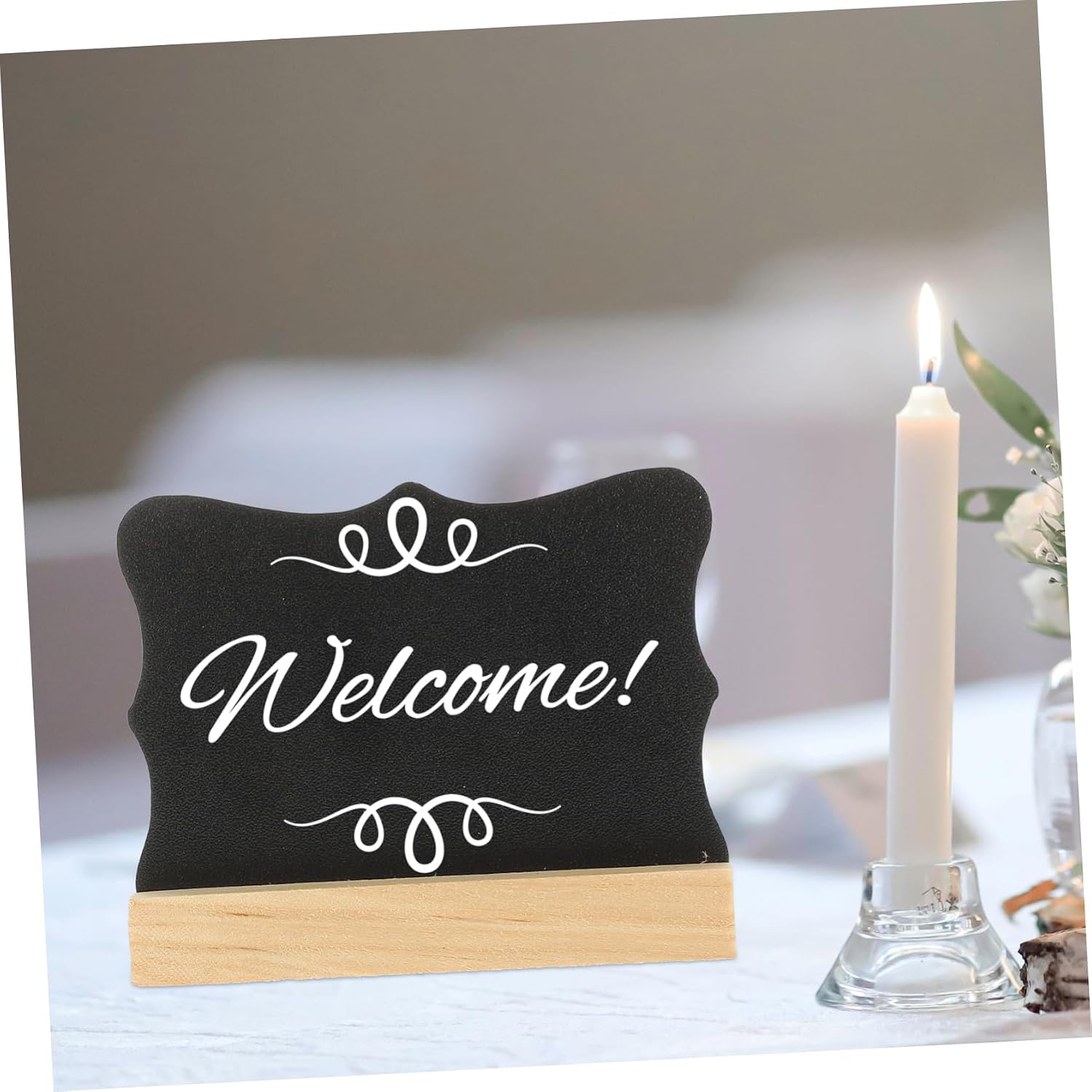 5pcs Double-Sided Wooden Mini Chalkboards Decorative Message Boards