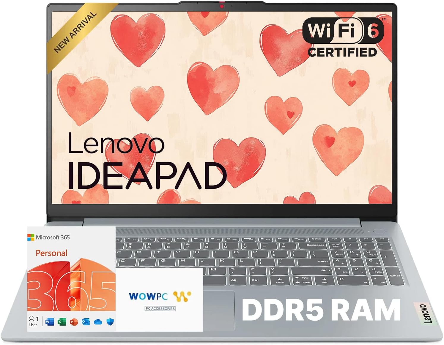 Lenovo IdeaPad Slim 3i 15.6" FHD Laptop • Microsoft Office 365 • 1.1TB Storage • LPDDR5 • Intel 4 Cores • 128GB SSD and 1TB Cloud • WiFi 6 • Military-Grade • Windows 11 • Essential Laptop