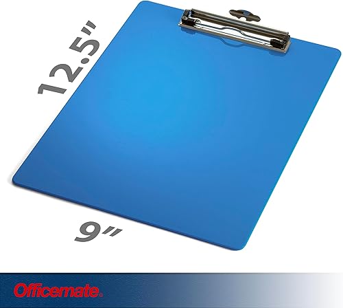 Miniatura 2 de Officemate Portapapeles de plástico, tamaño carta, azul ártico (83048) (paquete de 12)