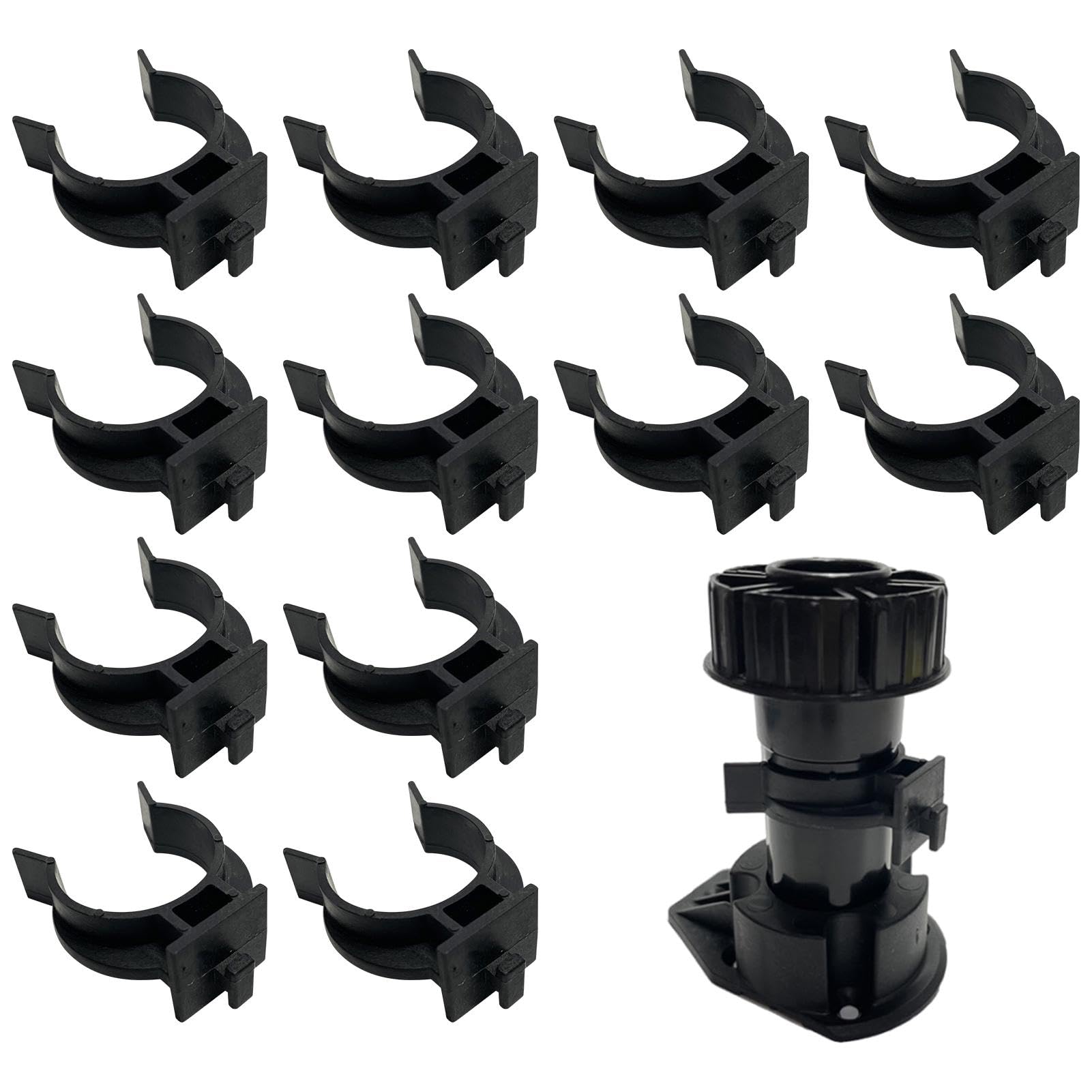 EMVANV 12pcs Plinth Clips, Kitchen Kick Board Plinth Clips Kitchen Leg Plinth Clips Cabinet Leveler Leg Toe Kick Clip for Sofa Cabinets Table