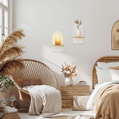 Miniatura 2 de Estante bohemio para decoración de pared, estantes flotantes bohemios para cuarto de bebé, dormitorio, sala de estar, estante colgante estético,