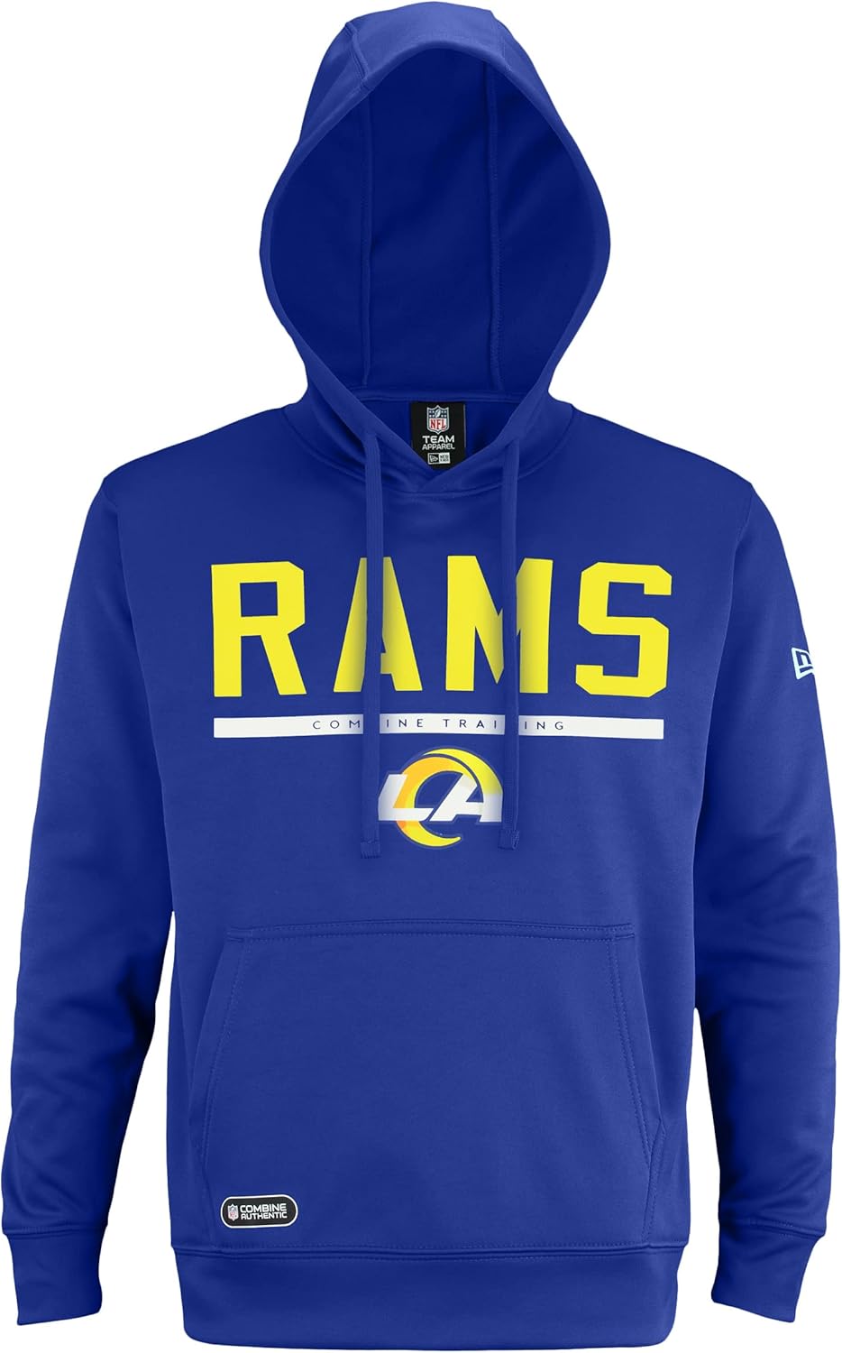 New Era NFL Men's Safety Performance Pullover Hooded Sweatshirt, Pro Football Fleece Hoodie Large Los Angeles Rams
