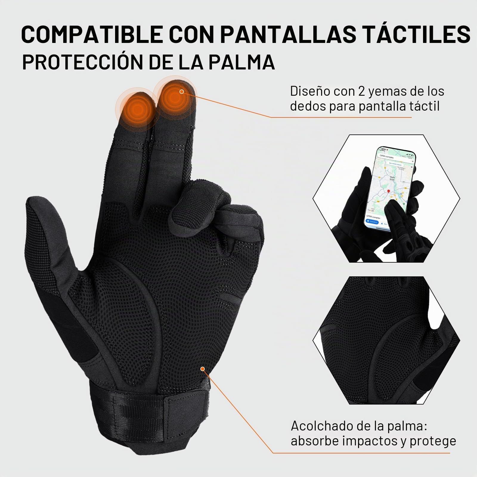 FREE SOLDIER Guantes Moto Verano Hombre Tacticos Militares Combate Deportes Aire Libre Escalada Ciclismo MTB Airsoft Paintball Senderismo Trabajo