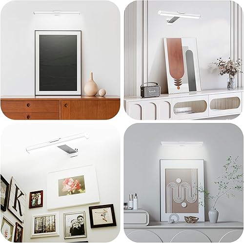 Miniatura 7 de Swatia Luz de imagen, luces de pared recargables de 4000 mAh, luz de pared alimentada por batería, iluminación para pinturas, luz de pared de