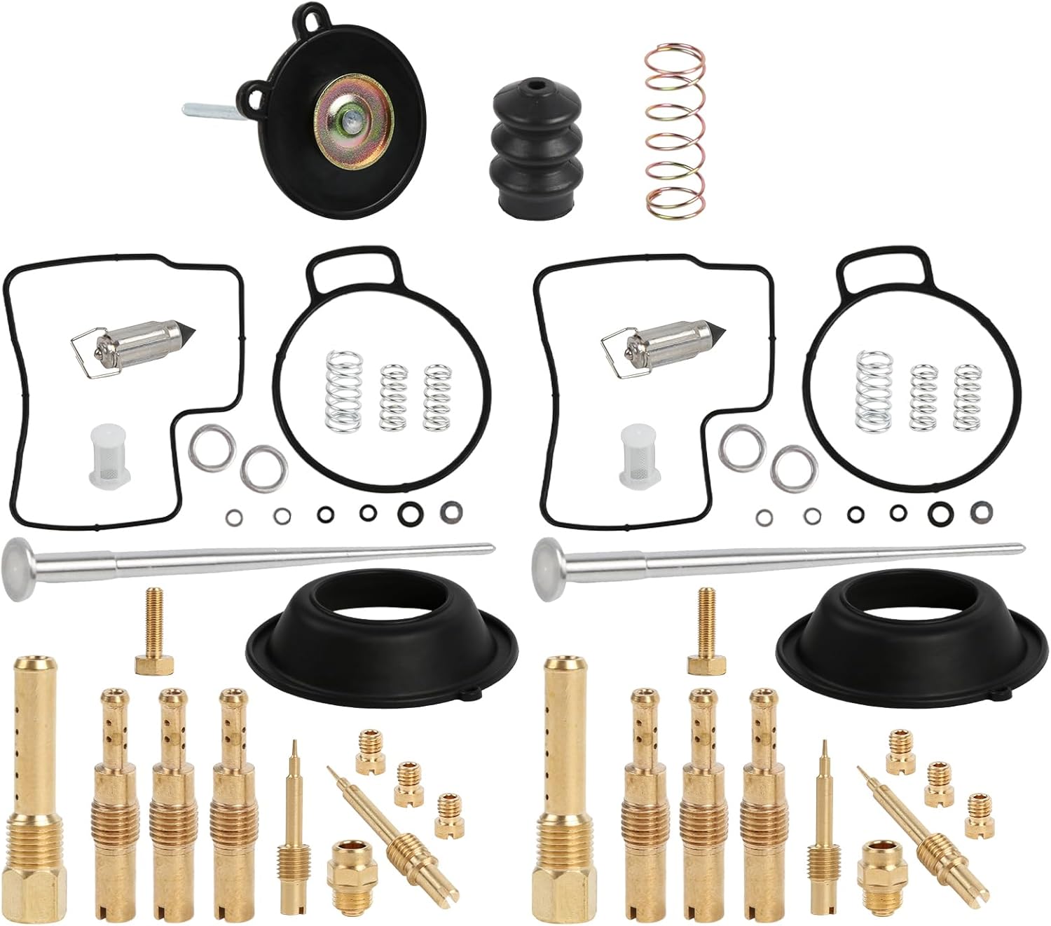 99101-443-1550 2Pcs Carburetor Repair Kits Carb Rebuild Kit Compatible for Honda Goldwing 1500 1988-1998 Replace 99101-393-1550 99103-KPS-0500 99103-437-0500