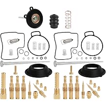 2Pcs Carburetor Repair Kits Carb Rebuild Kit Compatible for Honda Goldwing 1500 1988-1998 Replace 99101-443-1550, 99101-393-1550, 99103-KPS-0500, 99103-437-0500