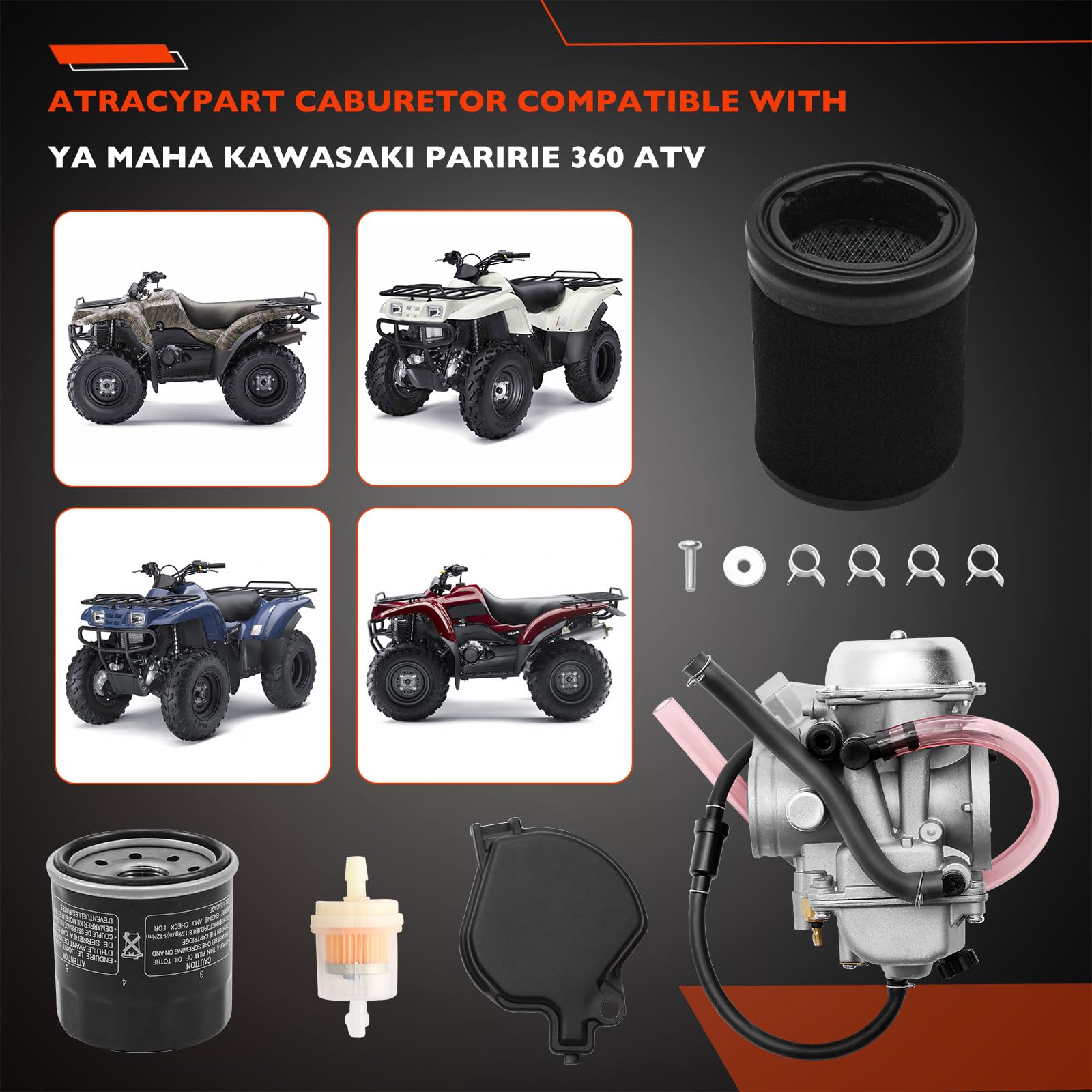 ケント購入メインJRF Amazon.com: KVF 360 Carburetor Compatible with 2003-2013