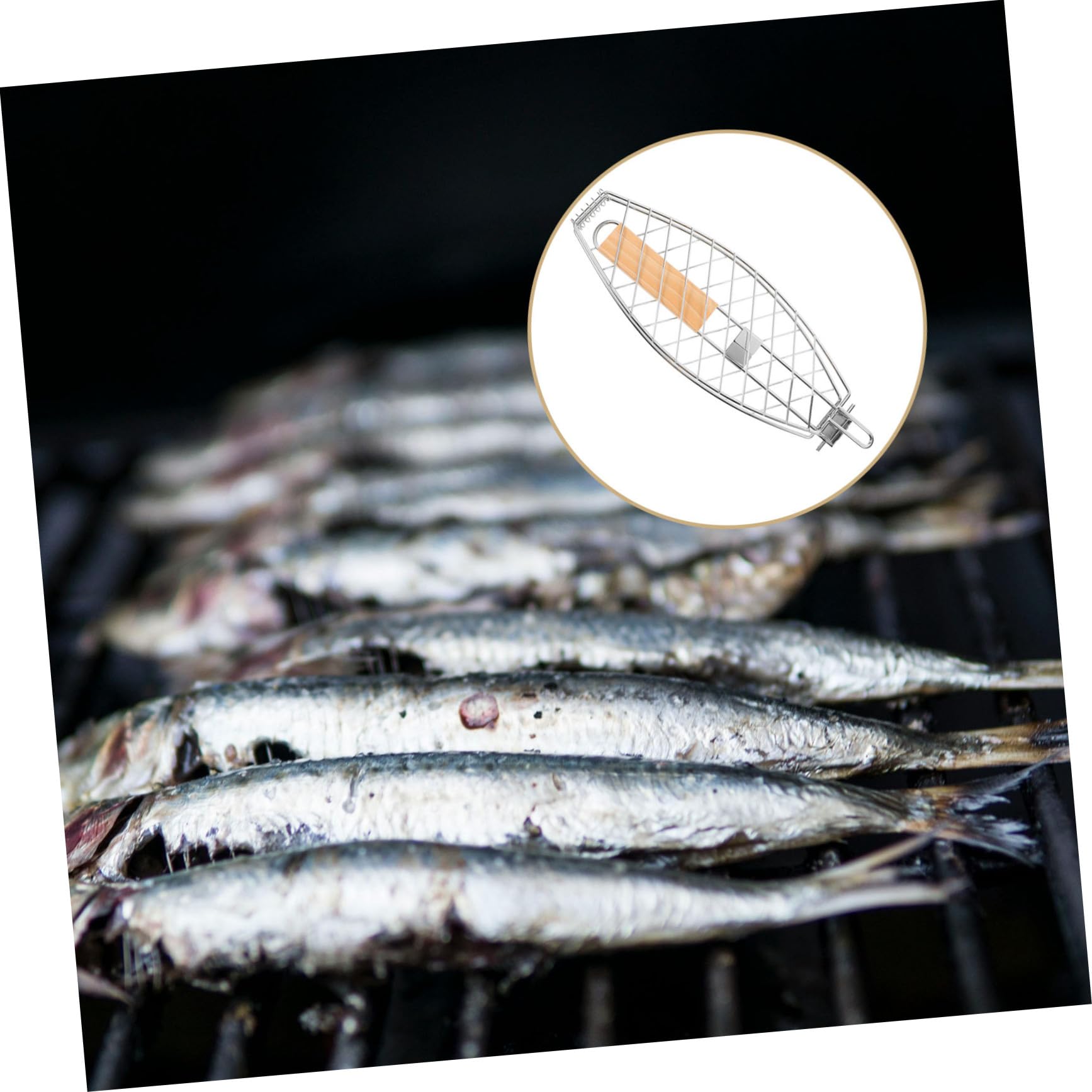 Juego de 2 cestas de acero inoxidable para parrilla de pescado, plegable, portátil, para cocinar al aire libre, perfecto para entusiastas de la barbacoa