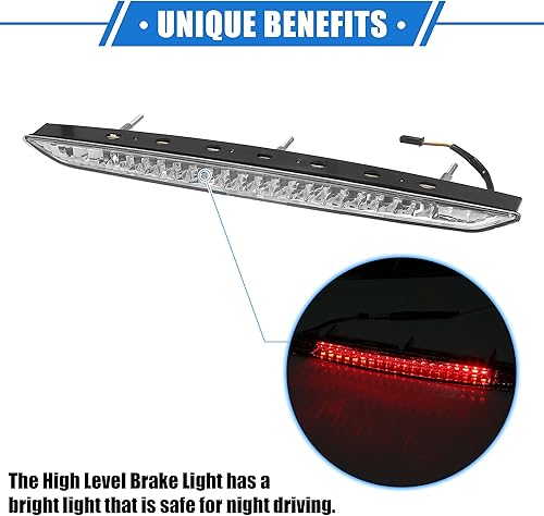 Miniatura 3 de VekAuto Tercera luz de freno de alto nivel compatible con BMW Z4 E85, ABS transparente