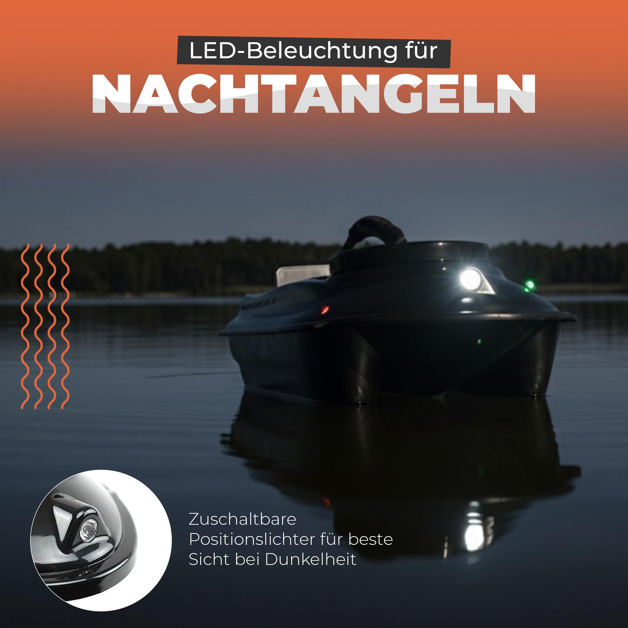 Torcster 213822 Futterboot Boatman Actor Version V6 Köderboot Karpfenangeln RTR GHz inkl. Akku, Ladegerät, Schwarz