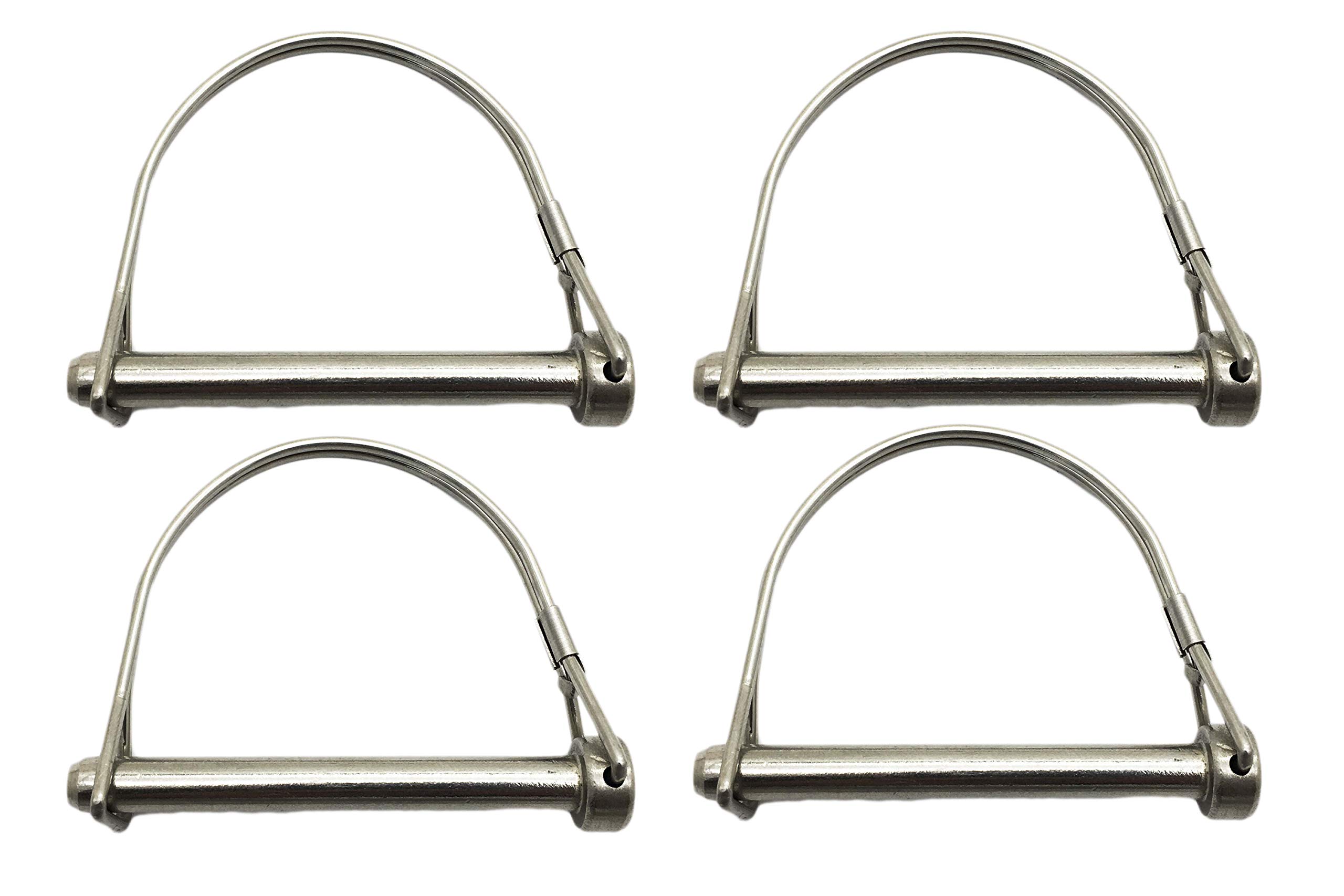MARINE CITY 304 Stainless Steel 5/16 Inch Heavy Duty Safety Coupler Locking Pin for Boat Yacht (4pcs)
