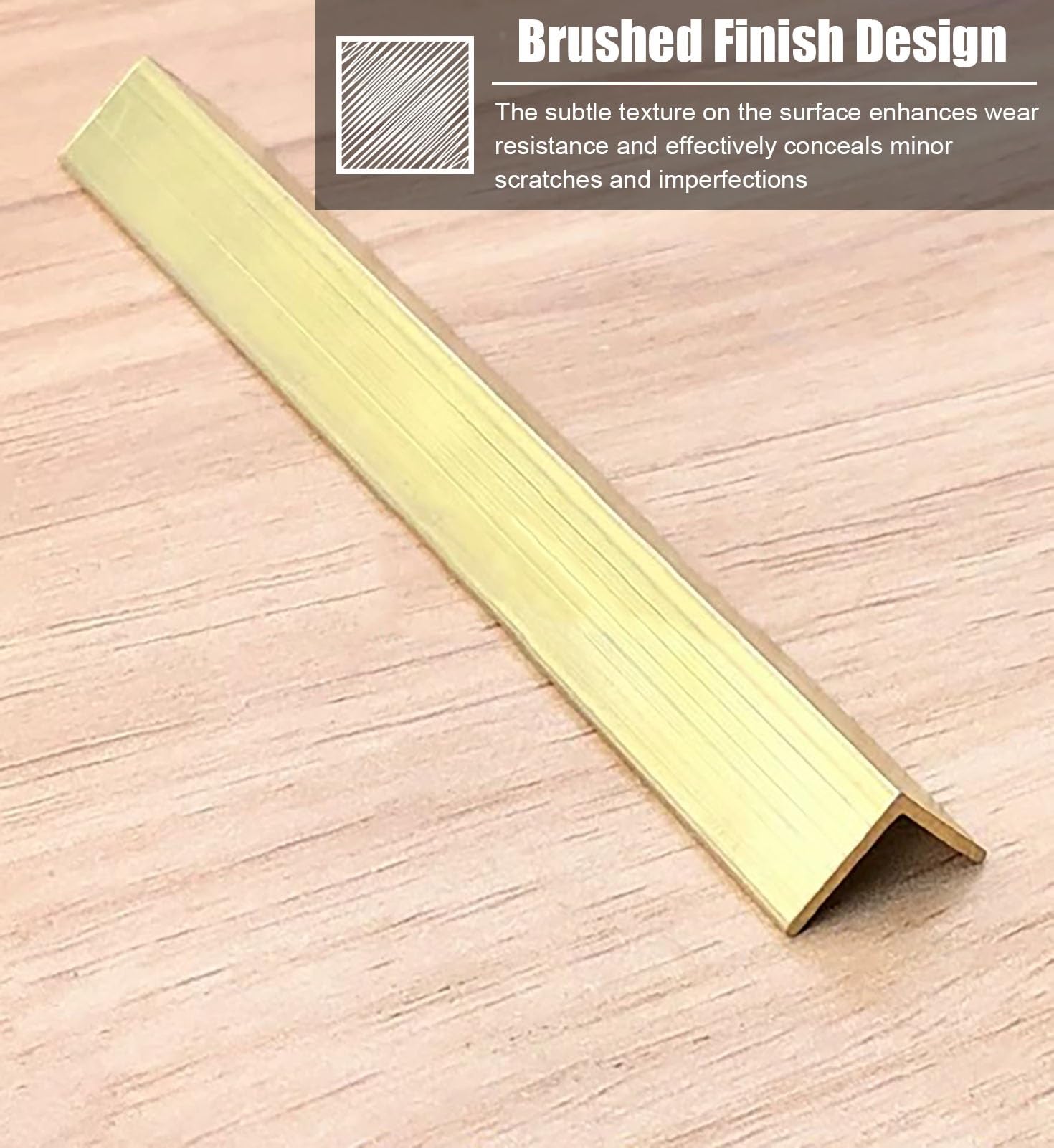 Profilo di Transizione Pavimento Profilo di Giunzione per Soglia Tra Legno | Profilo a L per Bordi di Gradini e Protezione Spigoli per Pavimenti in Vinile; Confezione da 1, 2, 3, 4 o 5 Pezzi(2Pack)