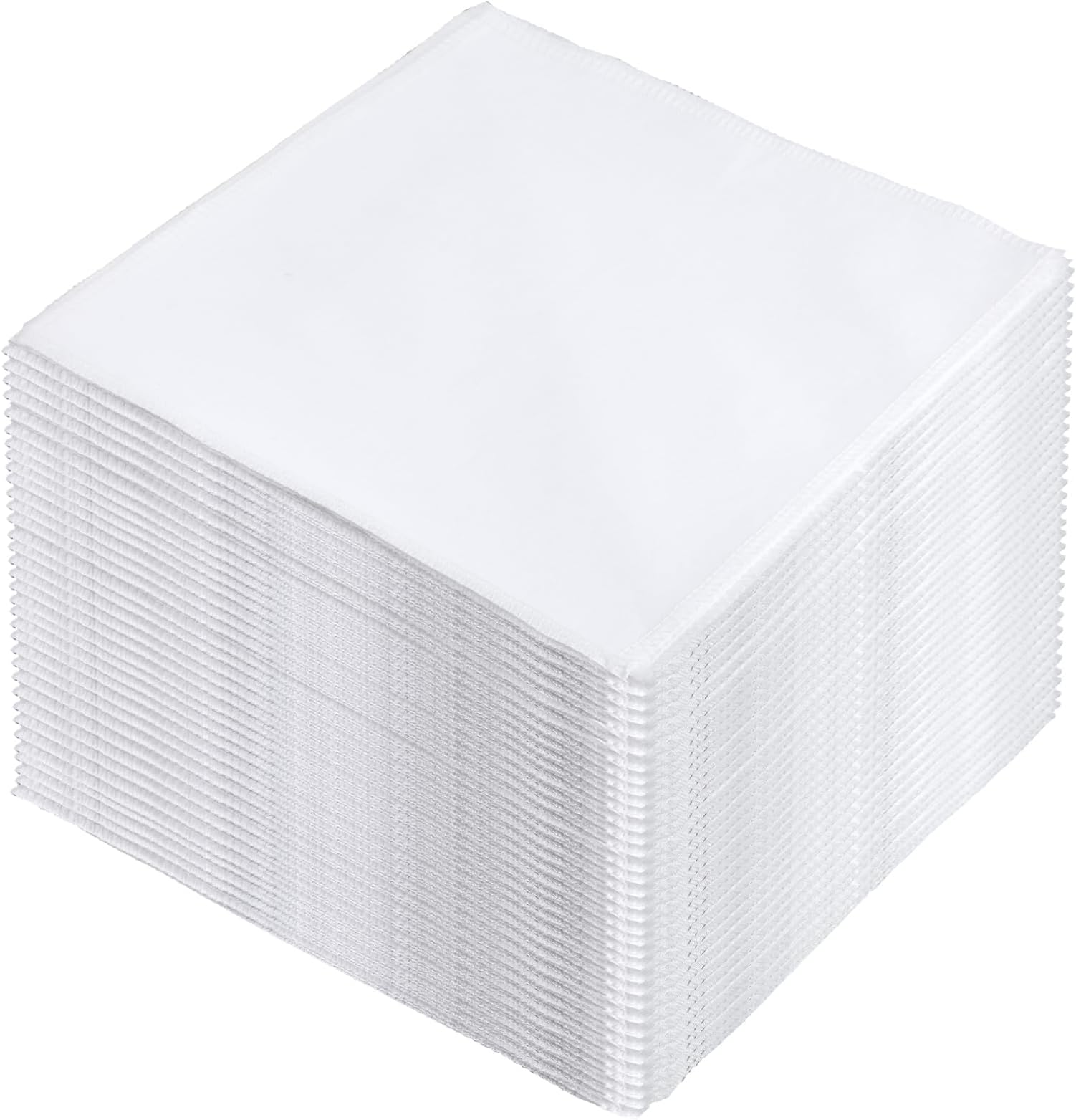 100pcs 9.45 x 9.45 Precut Quilt Squares - White Cotton Fabric Bundles for DIY Sewing, Craft, Tie-dye & Patchwork