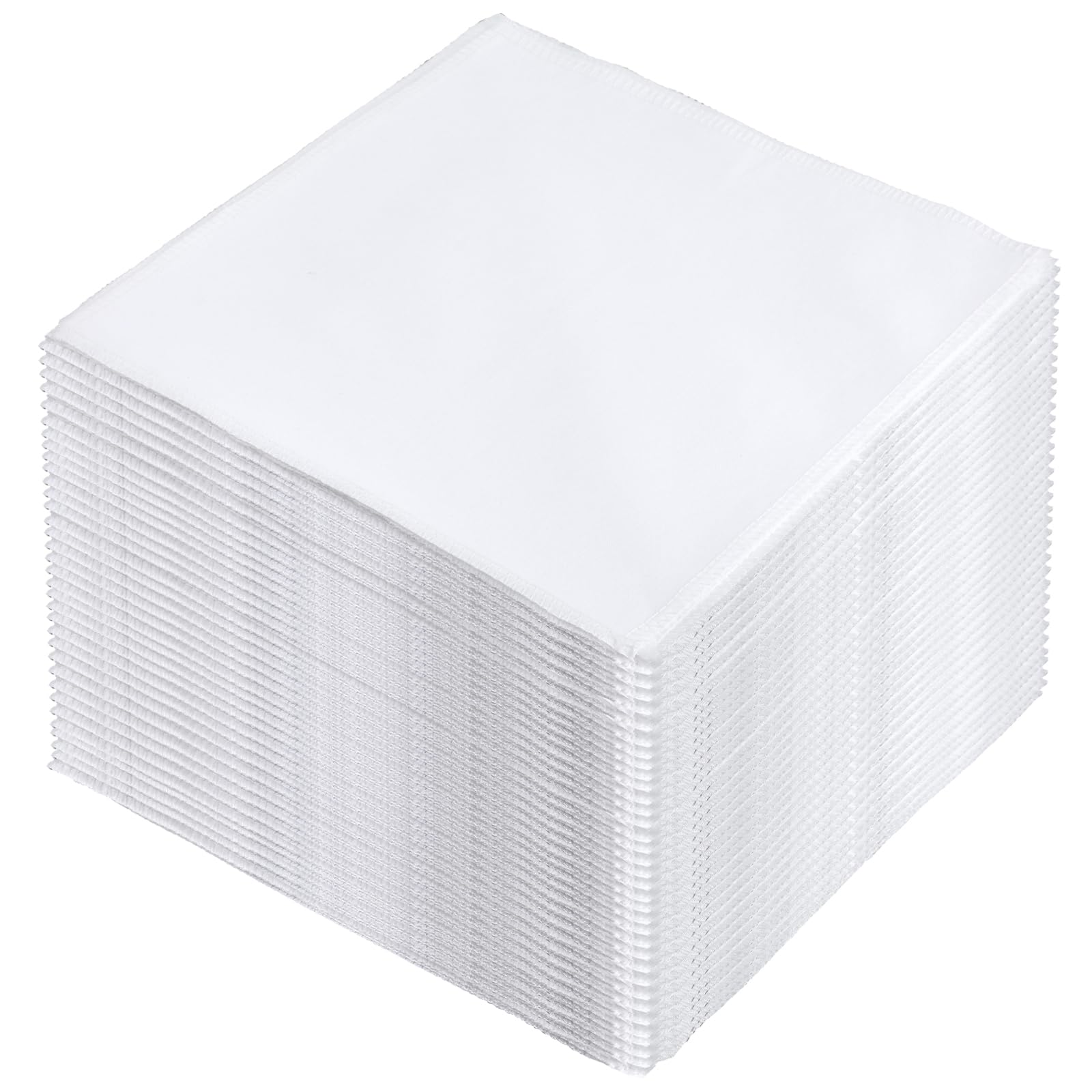 100pcs 9.45 x 9.45 Precut Quilt Squares - White Cotton Fabric Bundles for DIY Sewing, Craft, Tie-dye & Patchwork