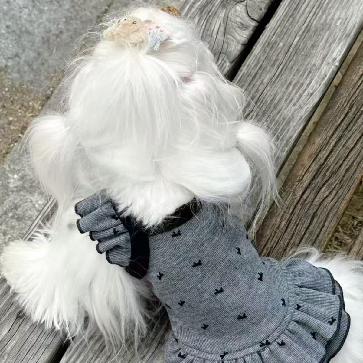 2PCS Rabbit Clothes - Cute Pet Outfits for Rabbit Bunny Ferrets Chinchillas Kitten Chihuahua Puppy Small Animals - Christmas Holiday Daily Wear Cozy Dress Pet Costume (Large)