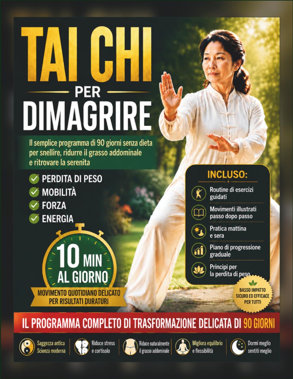 Tai Chi per Dimagrire: Il semplice programma di 90 giorni senza dieta per snellire, ridurre il grasso addominale e ritrovare la serenità