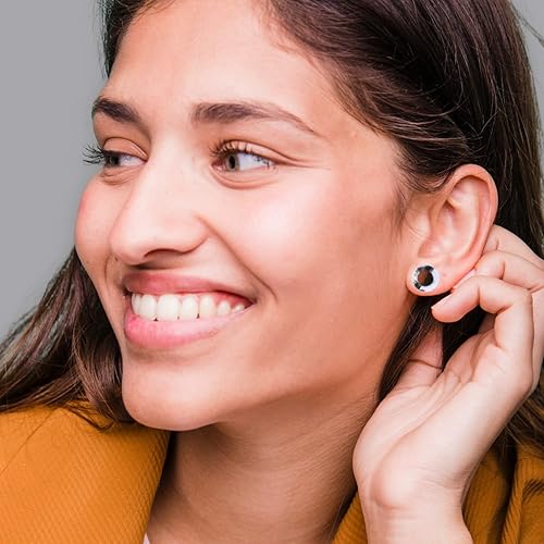 Miniatura 7 de BodyJ4You Kit de estiramiento de orejas de 48 piezas, calibre 14G-00G para principiantes, aceite de jojoba para cuidado posterior, tapones acrílicos