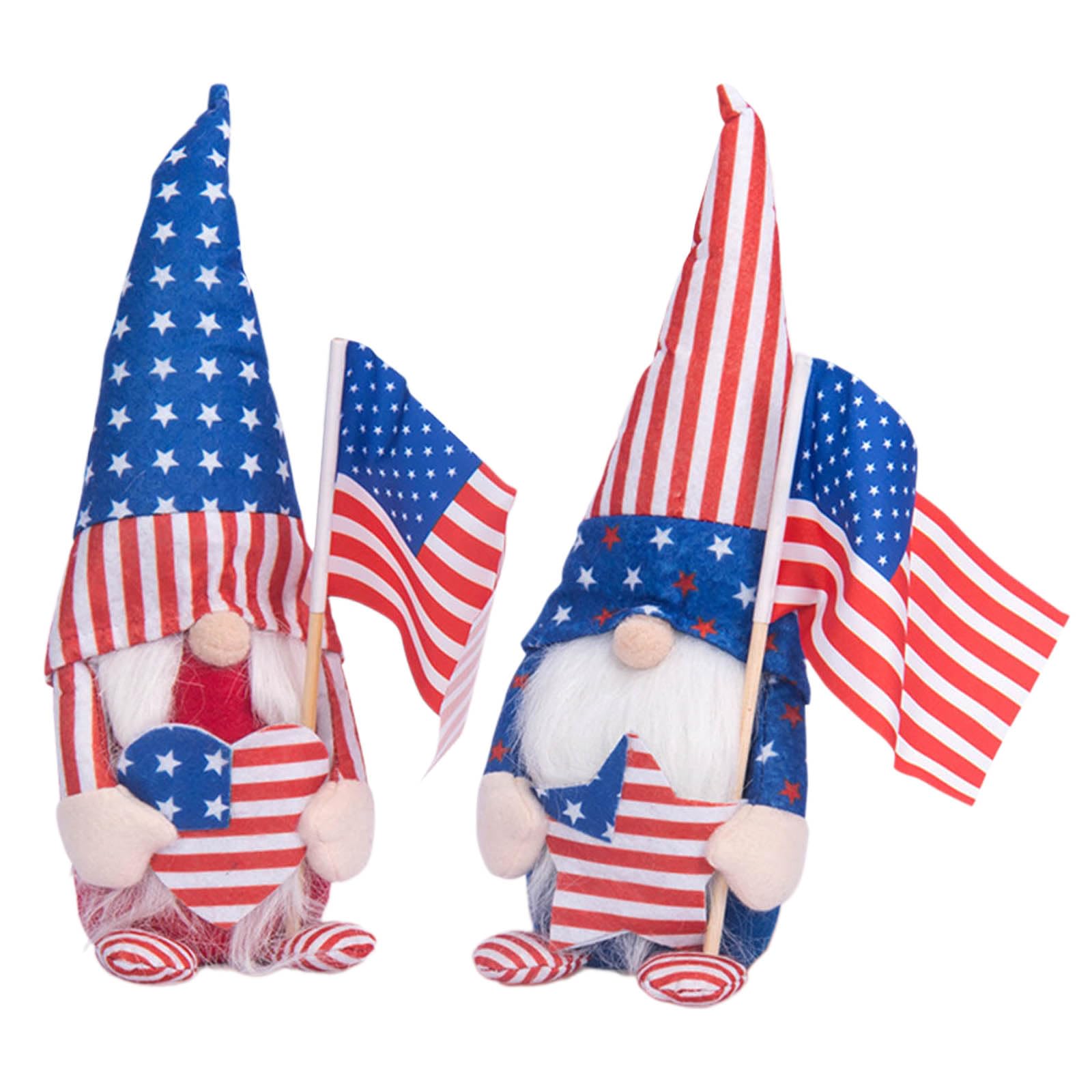 Buxuaaaa 1Pair Faceless Doll Independence Day Stuffed Dwarfs Doll Festival Decorations Statue Personalized Women Dwarfs