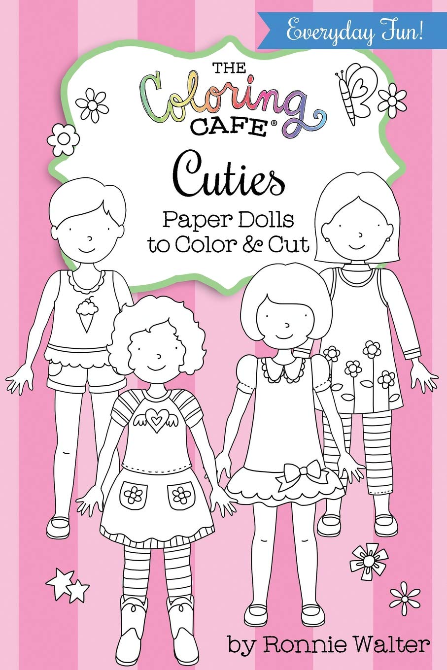 Amazon.com: The Coloring Cafe Cuties-Paper Dolls to Color and Cut ...