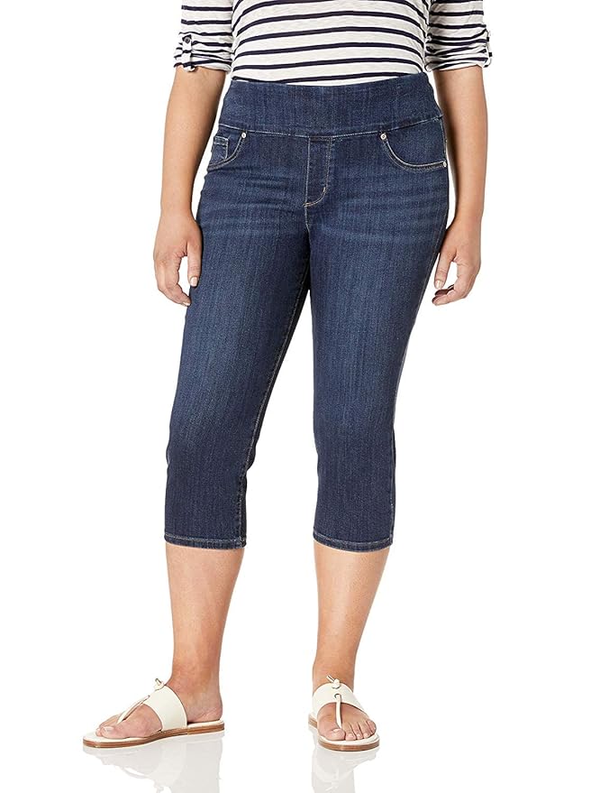 Pull up denim capris Clearance