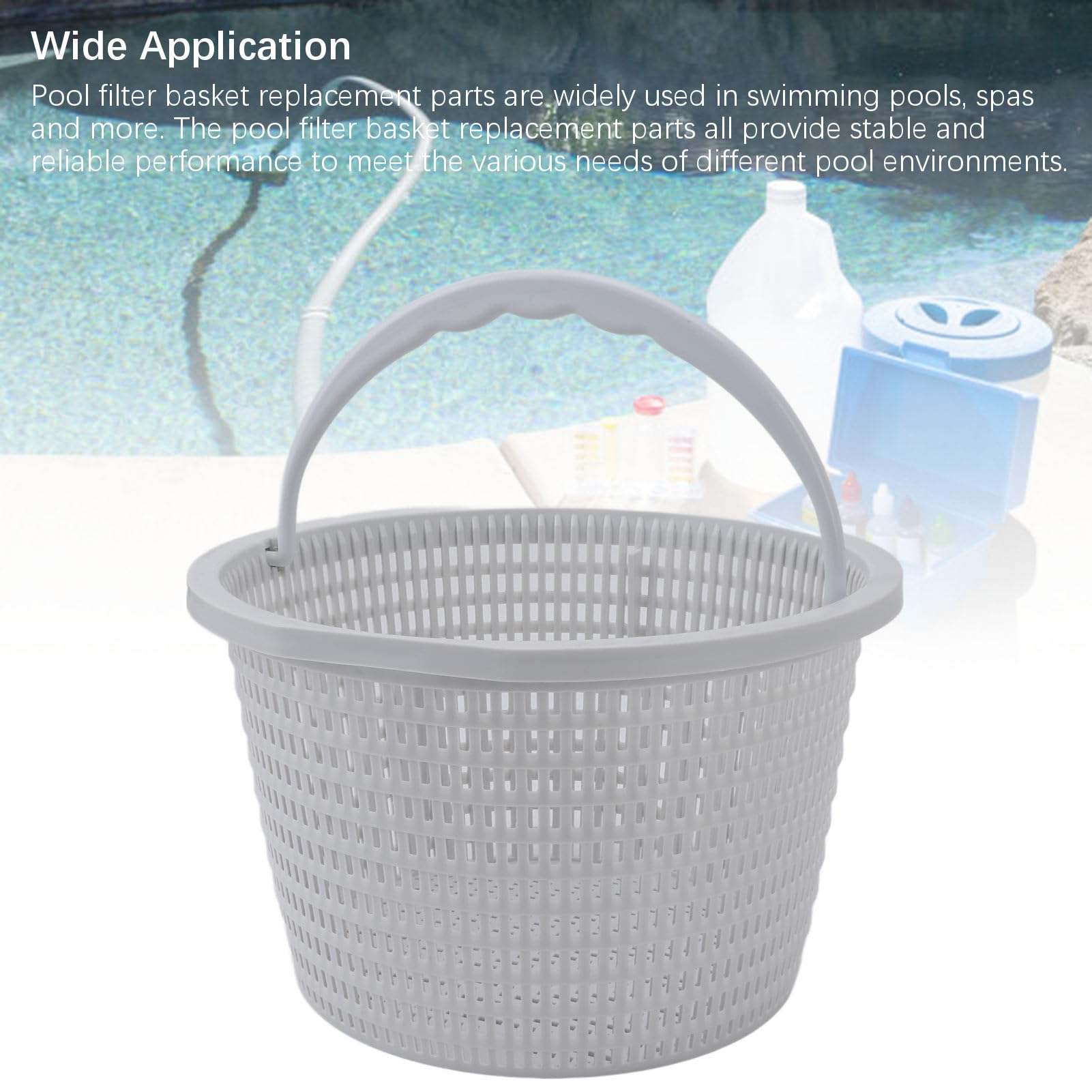 Mumusuki Cesto di Ricambio di Skimmer di Piscina Universale, 05280r0200 Cesto Filtro Grande in Plastica con Maniglia per Piscine, Spa
