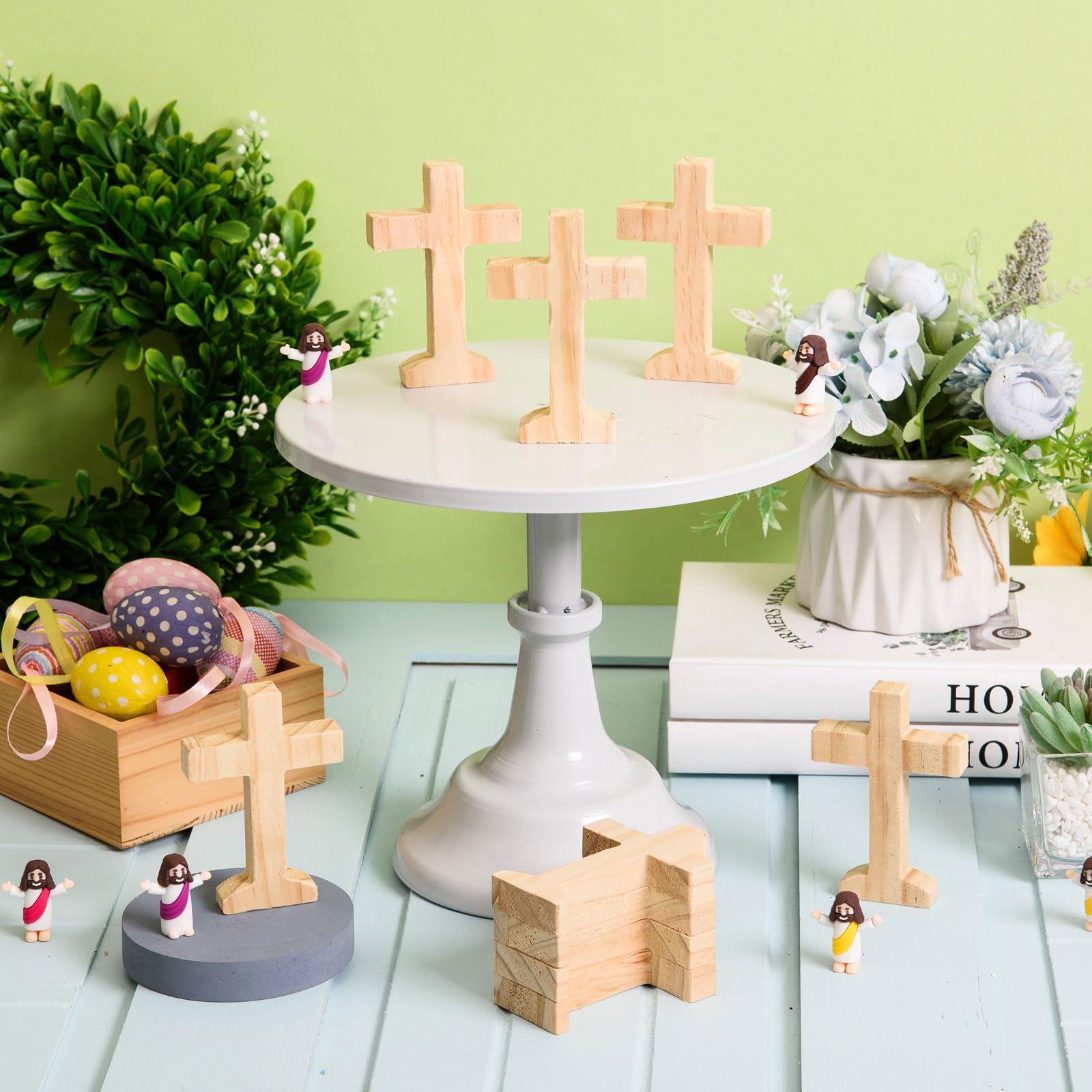 Snapklik.com : AWIZOM 12 Pcs Easter Wooden Cross Cutouts Unfinished ...