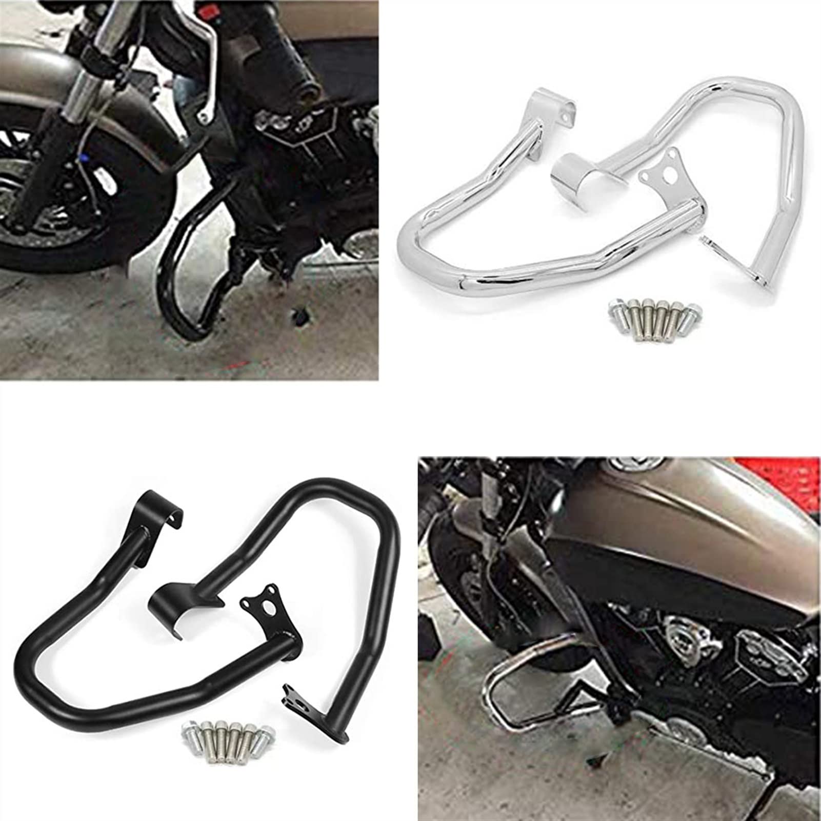 Barre De Protection (stunt Cage) Pour Indian Scout / Bobber (2015-2024) - Acier, Couleur Noir - Protection Moteur Et Réservoir