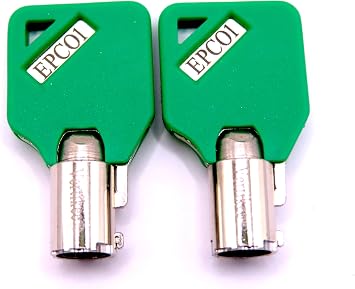 EN1 EPCO1 Elevator Keys Commonly Used on Many Craft Elevators and Some Schindler Elevators Green Caps Dark Engraved Vertikee