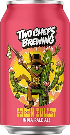 Two Chefs Brewing- Green Bullet 4er Pack, 4 x 330ml Dose - handwerklich gebrautes Craft Beer aus Amsterdam - inkl. 1 € Einwegpfand