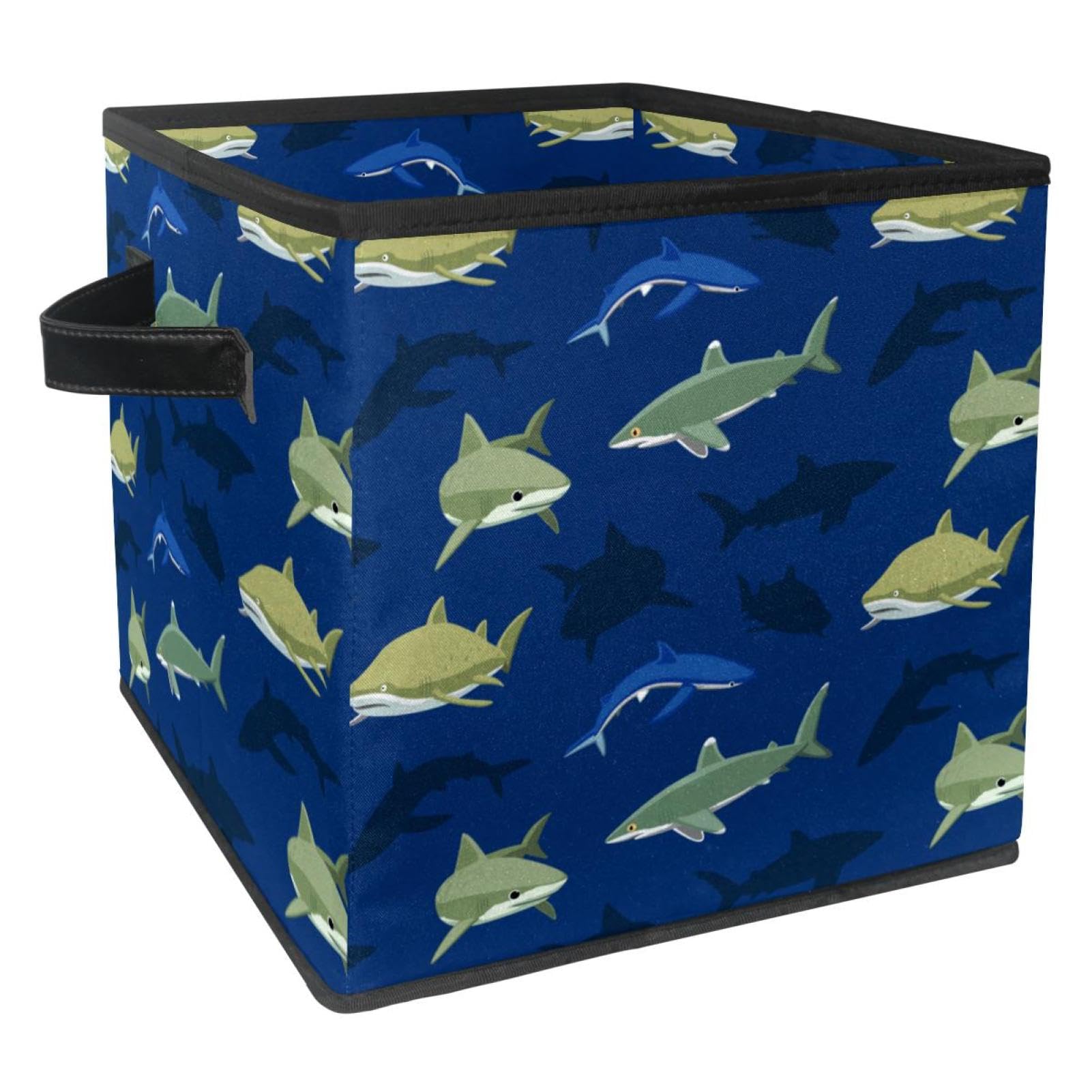 Boîte de rangement pliable grand volume en tissu résistant avec poignées solides