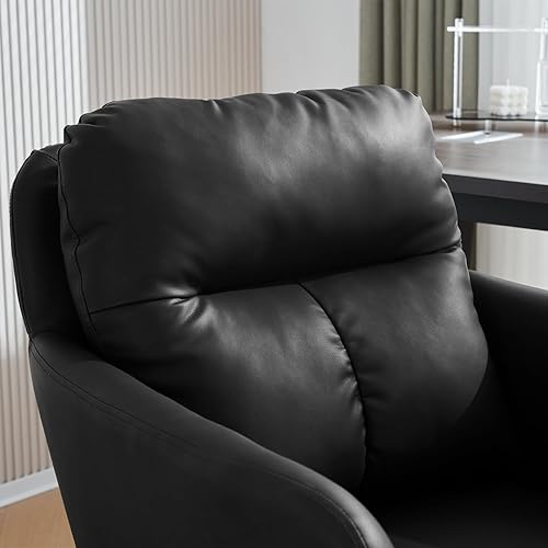 Miniatura 3 de Sepnine Silla de oficina ejecutiva moderna, silla ergonómica de escritorio de piel sintética con almohadilla de almohada, silla giratoria con