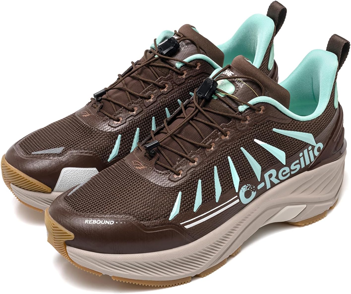 ONEMIX Trail Running Shoes Men, Waterproof Hiking Shoes Non-Slip Outdoor Trekking Sports Shoes for Men Lightweight Breathable Sneakers Road Running Shoes