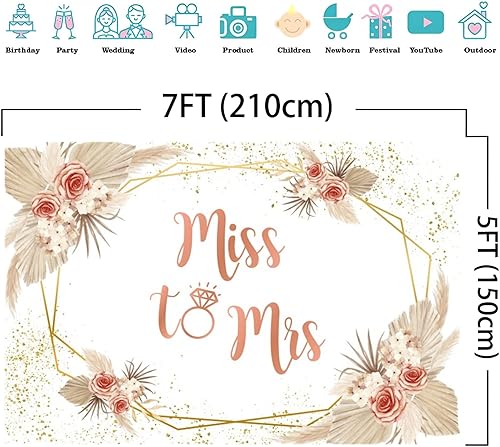 Telón de fondo de despedida de soltera de 7 x 5 pies para foto fondo de fotografía de boda para fiesta novia decoración de compromiso accesorios de